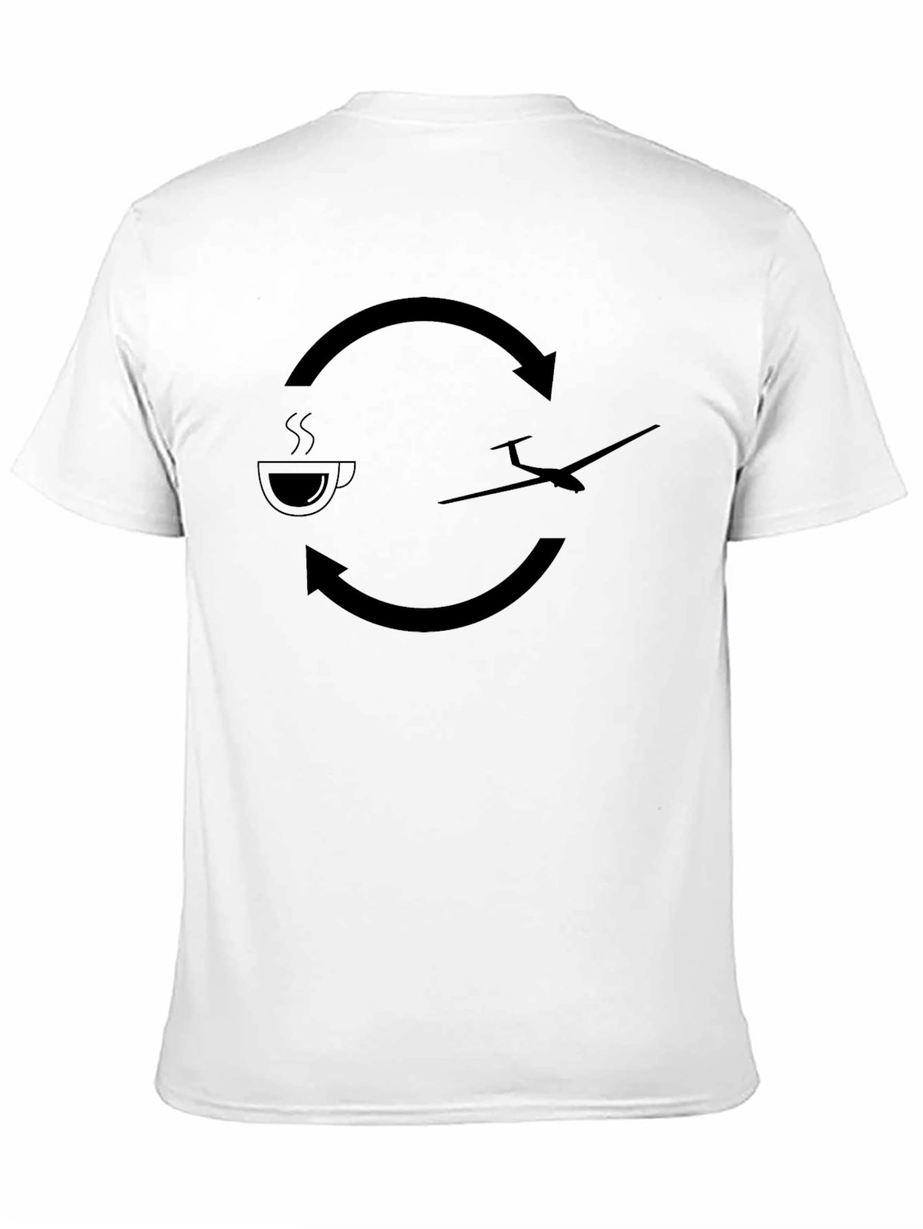 Coffee & Gliding Cycle Black T-Shirt