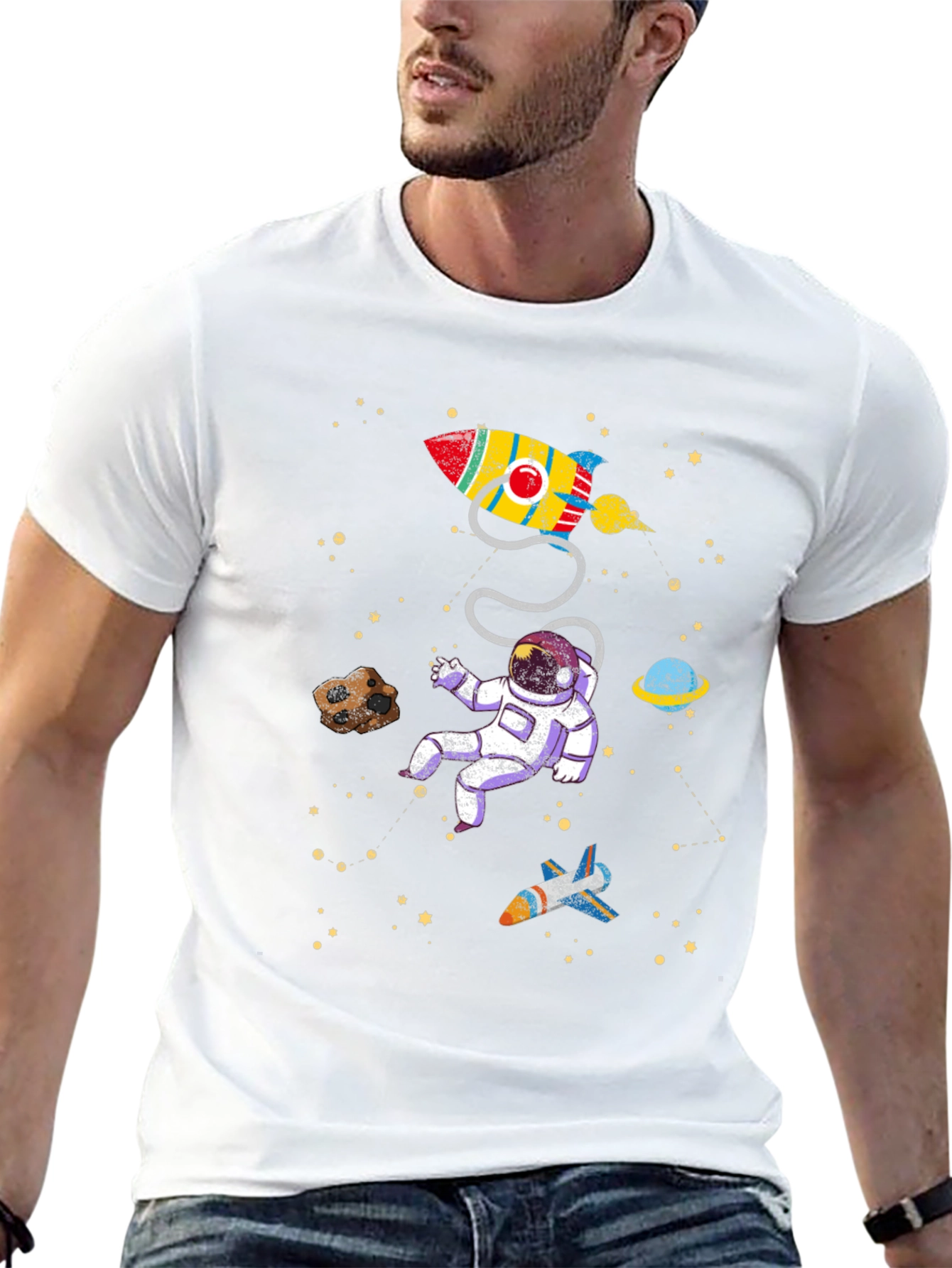 Astronaut in Space Graphic T-Shirt