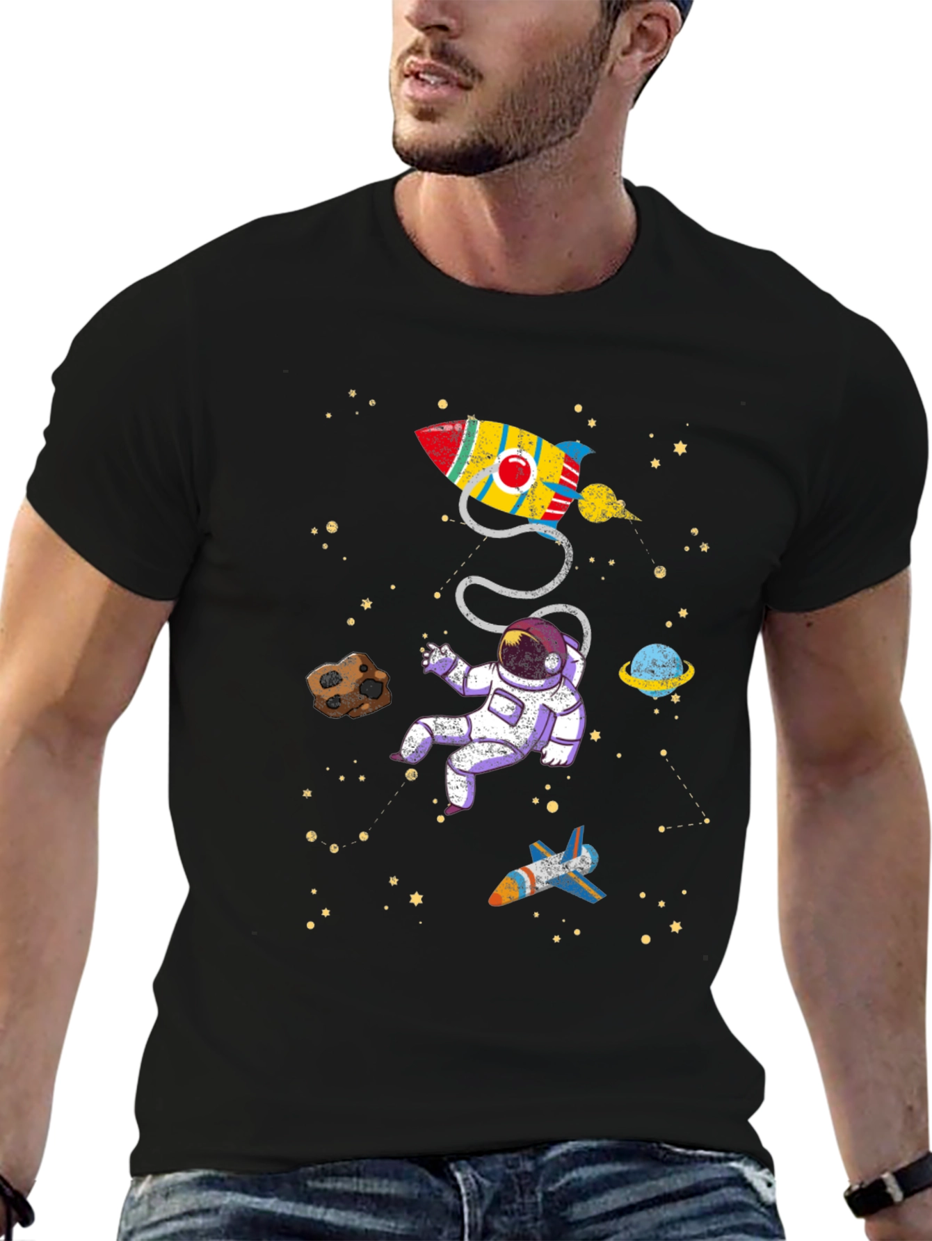Astronaut in Space Graphic T-Shirt