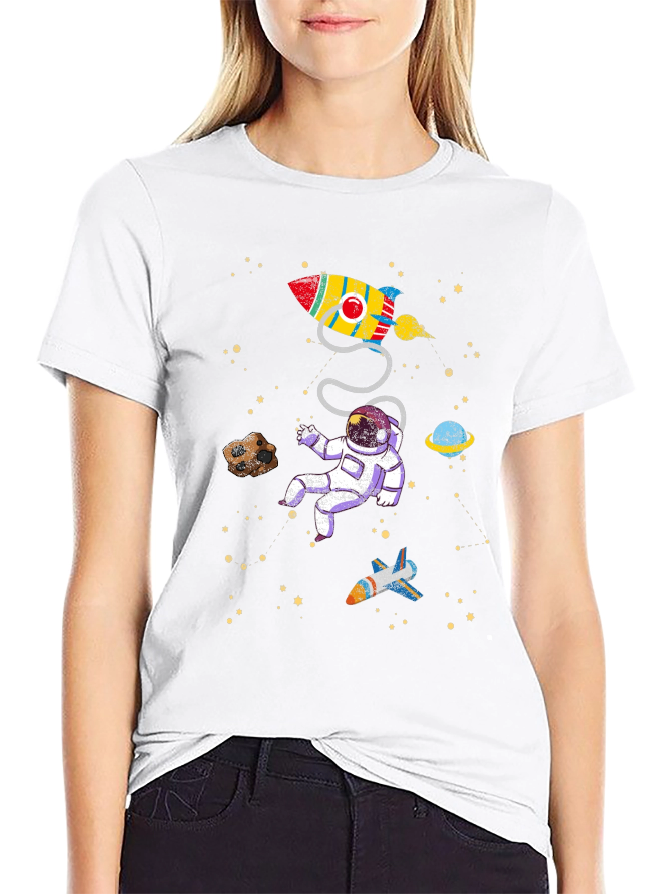 Astronaut in Space Graphic T-Shirt