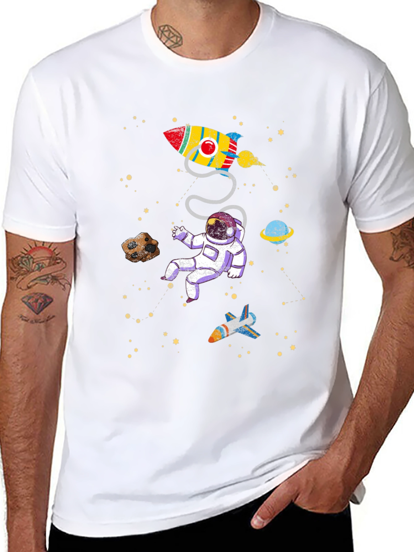 Astronaut in Space Graphic T-Shirt