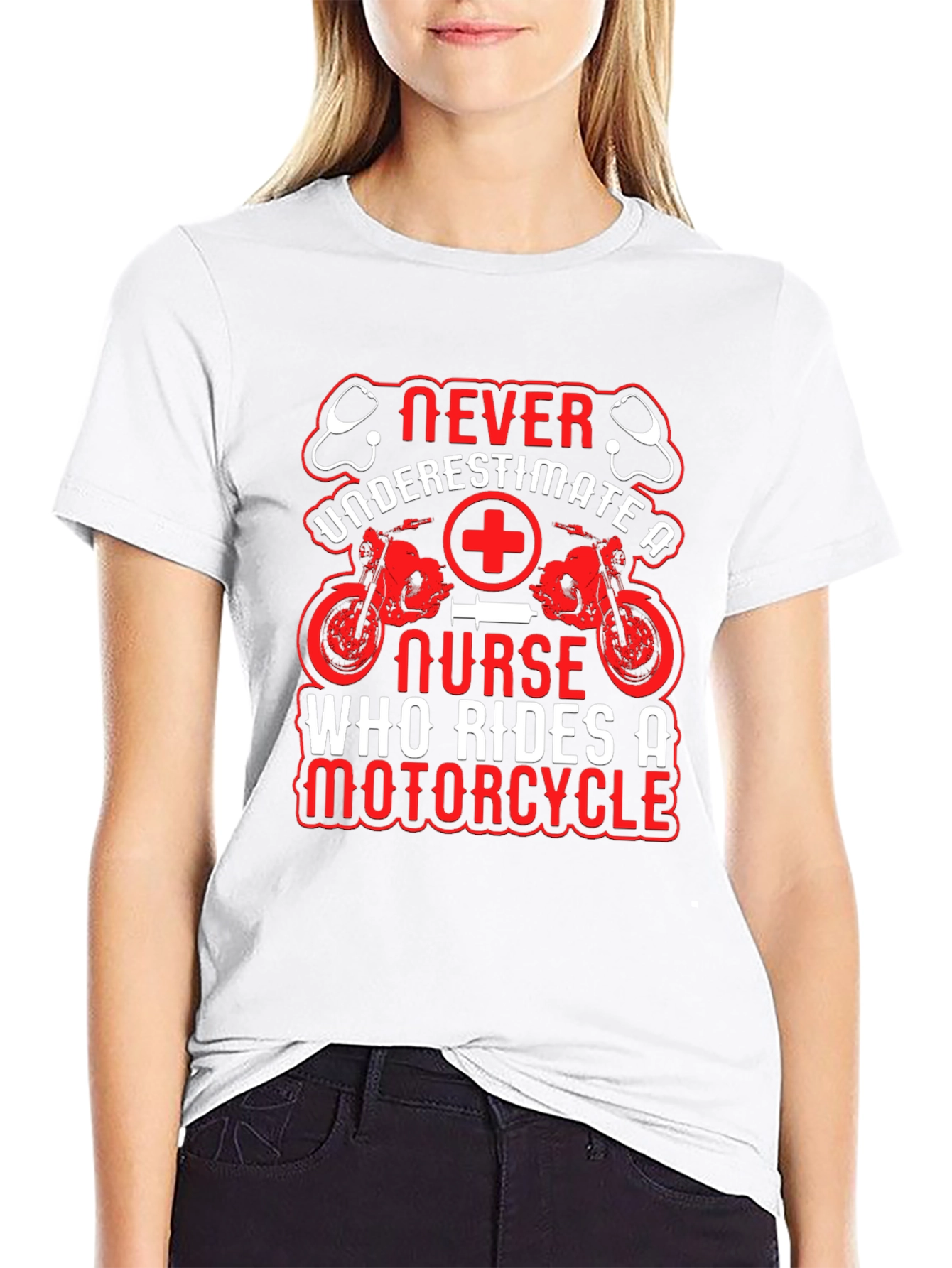 Nurse Motorcycle Graphic T-Shirt - Ride with Pride!