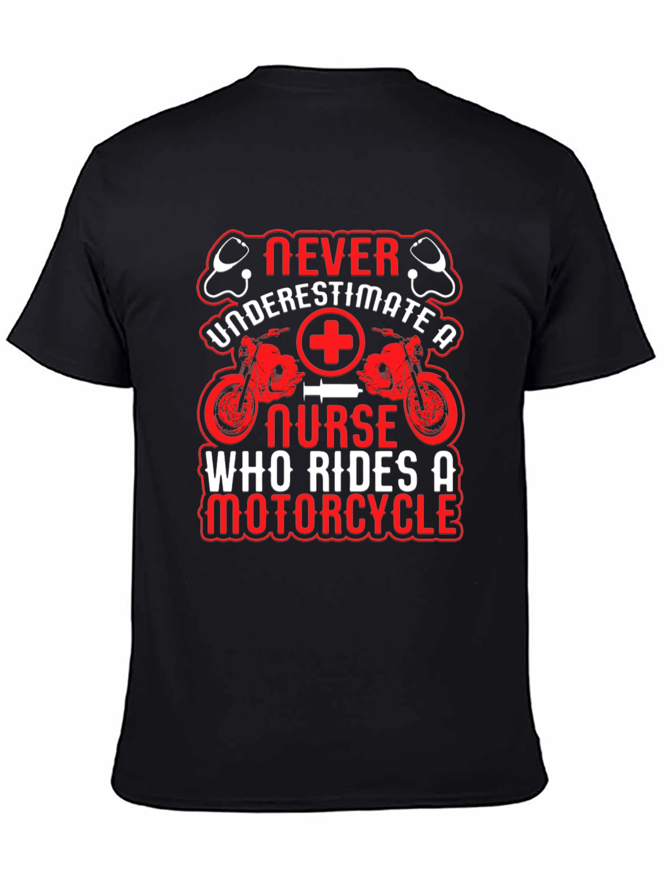 Nurse Motorcycle Graphic T-Shirt - Ride with Pride!