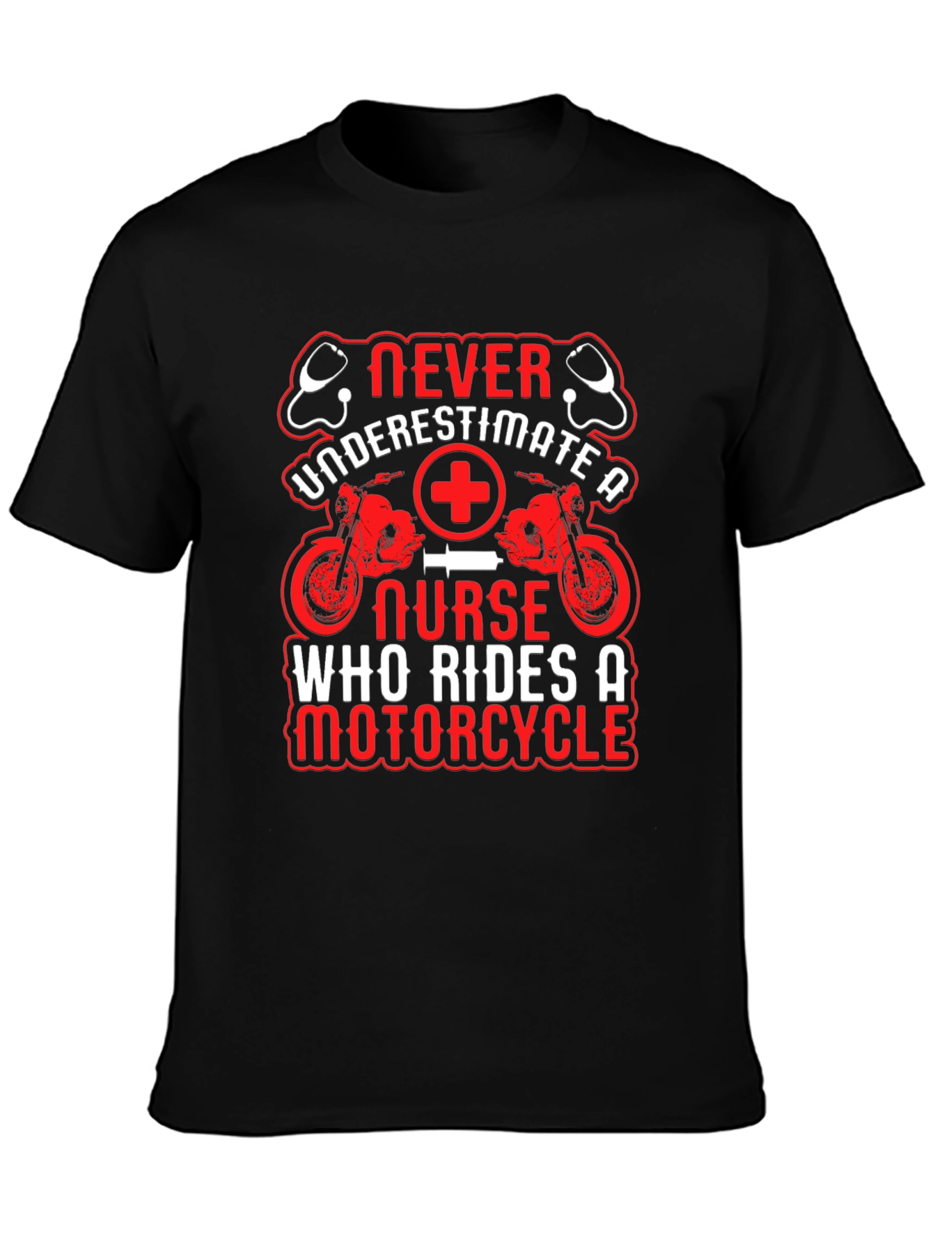 Nurse Motorcycle Graphic T-Shirt - Ride with Pride!