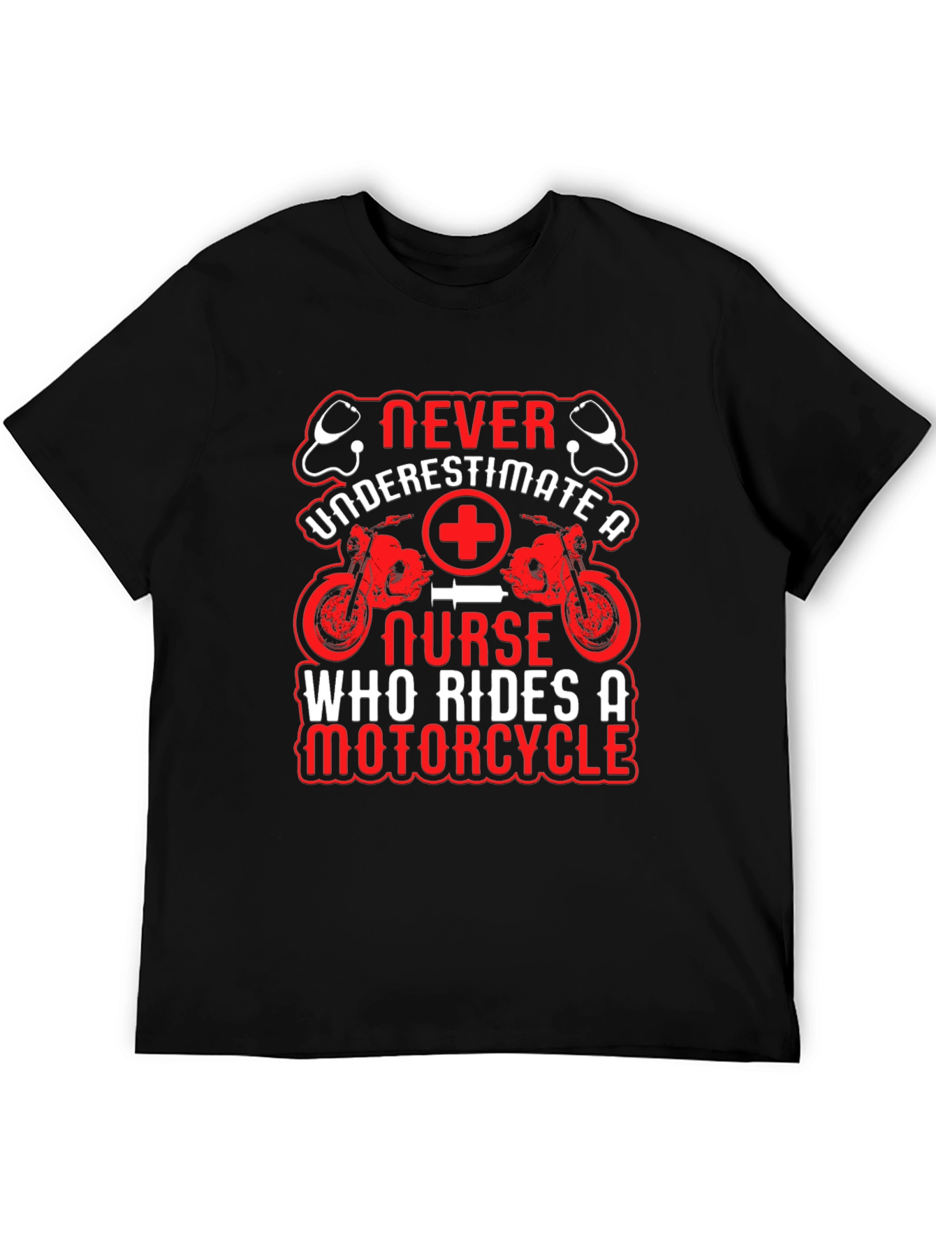Nurse Motorcycle Graphic T-Shirt - Ride with Pride!