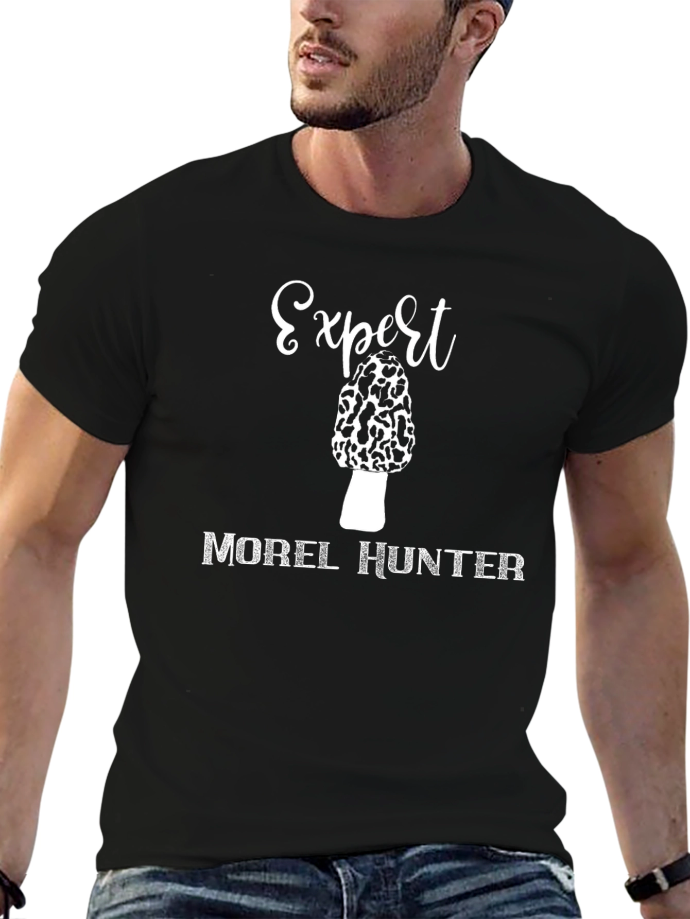 Expert Morel Hunter Graphic T-Shirt - Black
