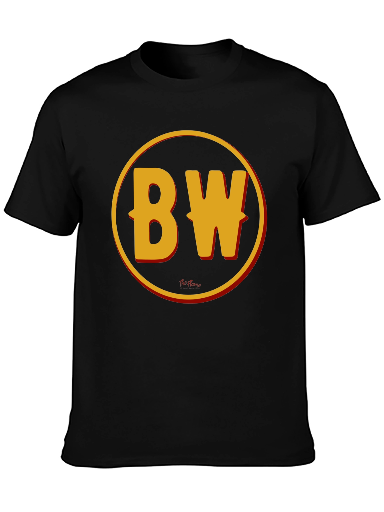 BW Initials Graphic Print Black T-Shirt