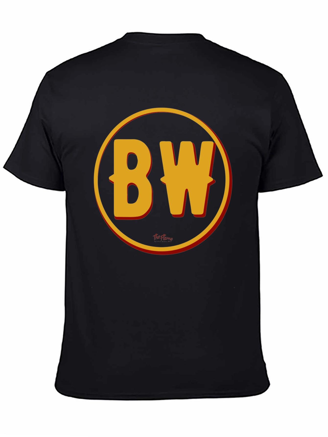 BW Initials Graphic Print Black T-Shirt