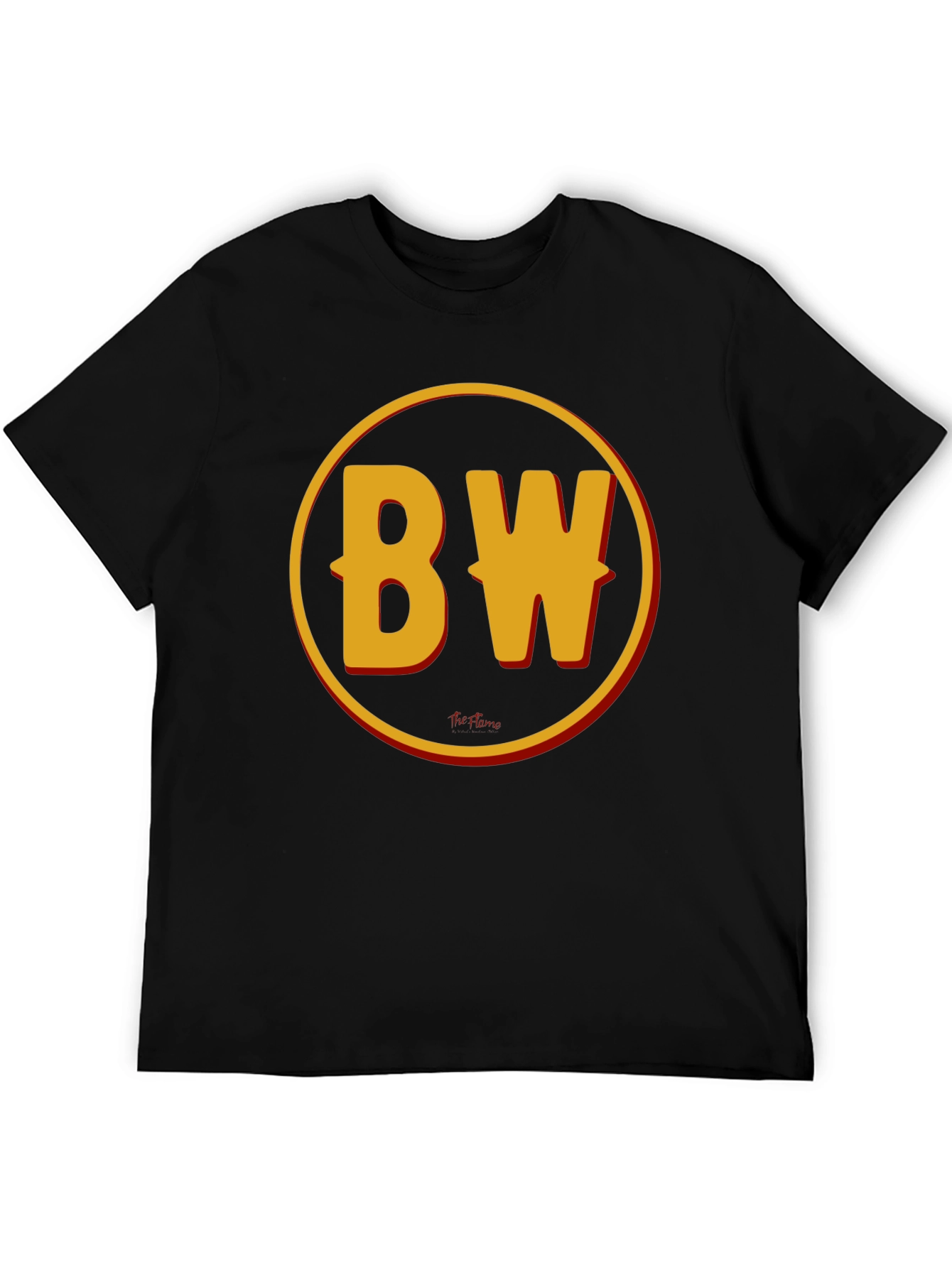 BW Initials Graphic Print Black T-Shirt