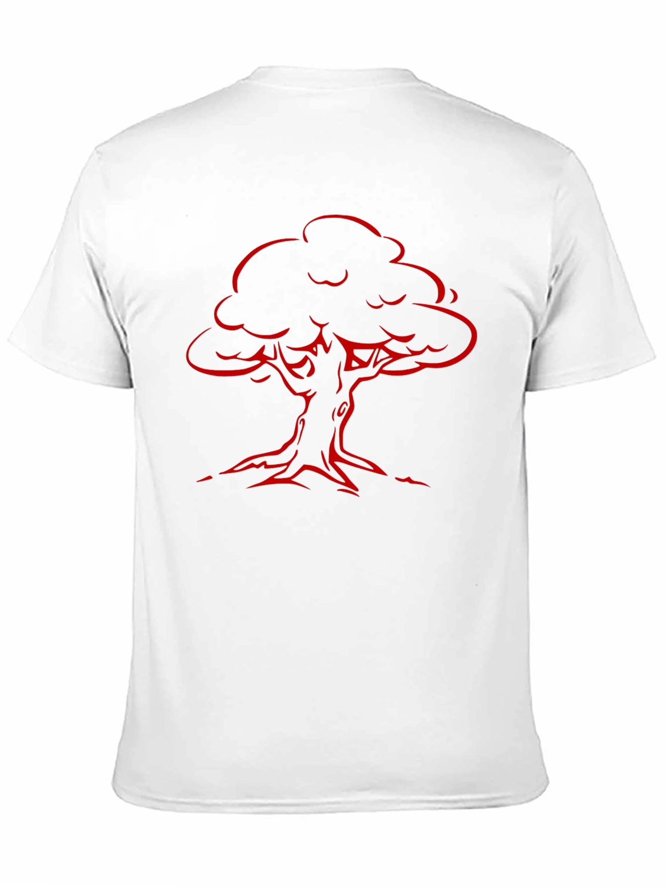 Red Tree Graphic Black T-Shirt