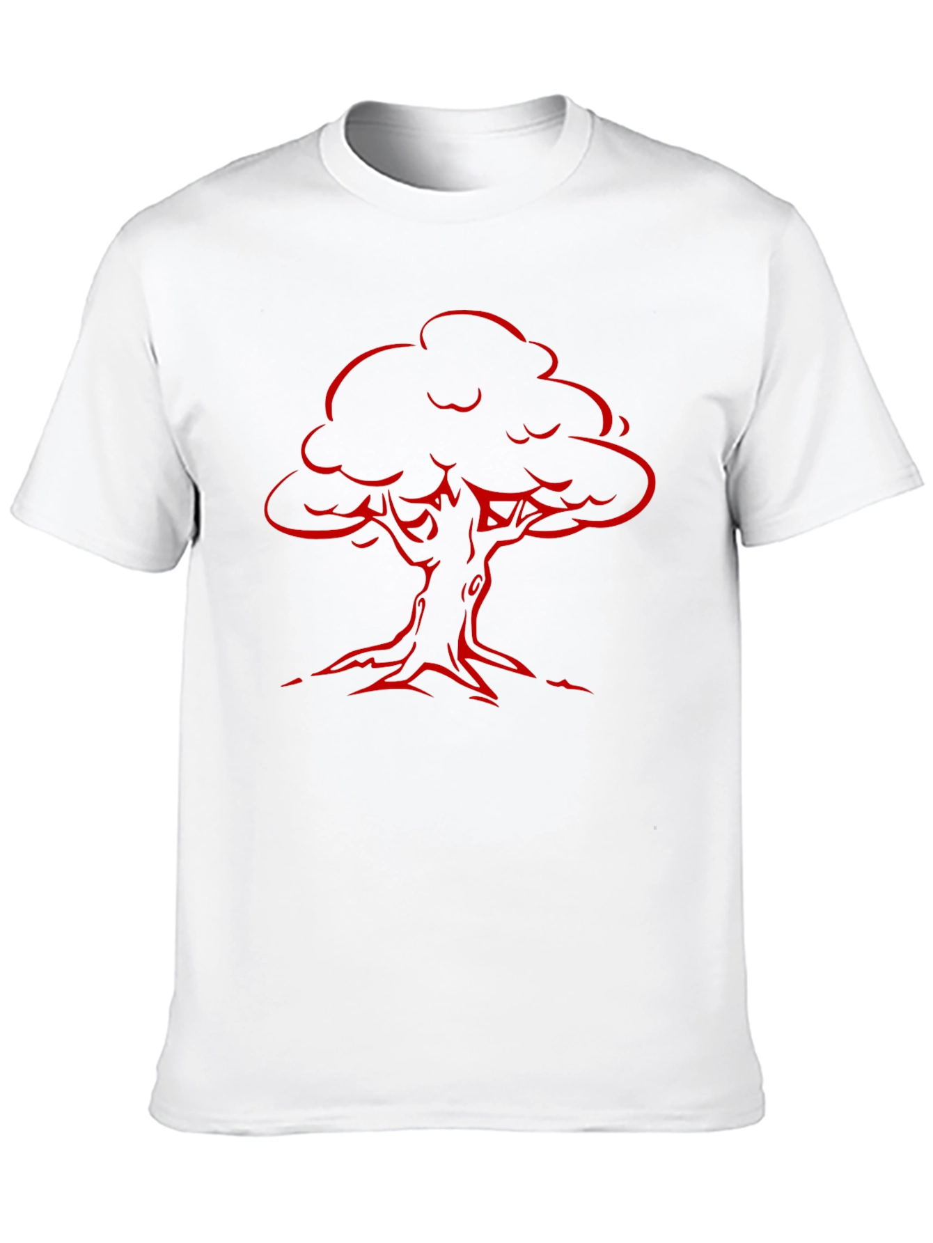 Red Tree Graphic Black T-Shirt