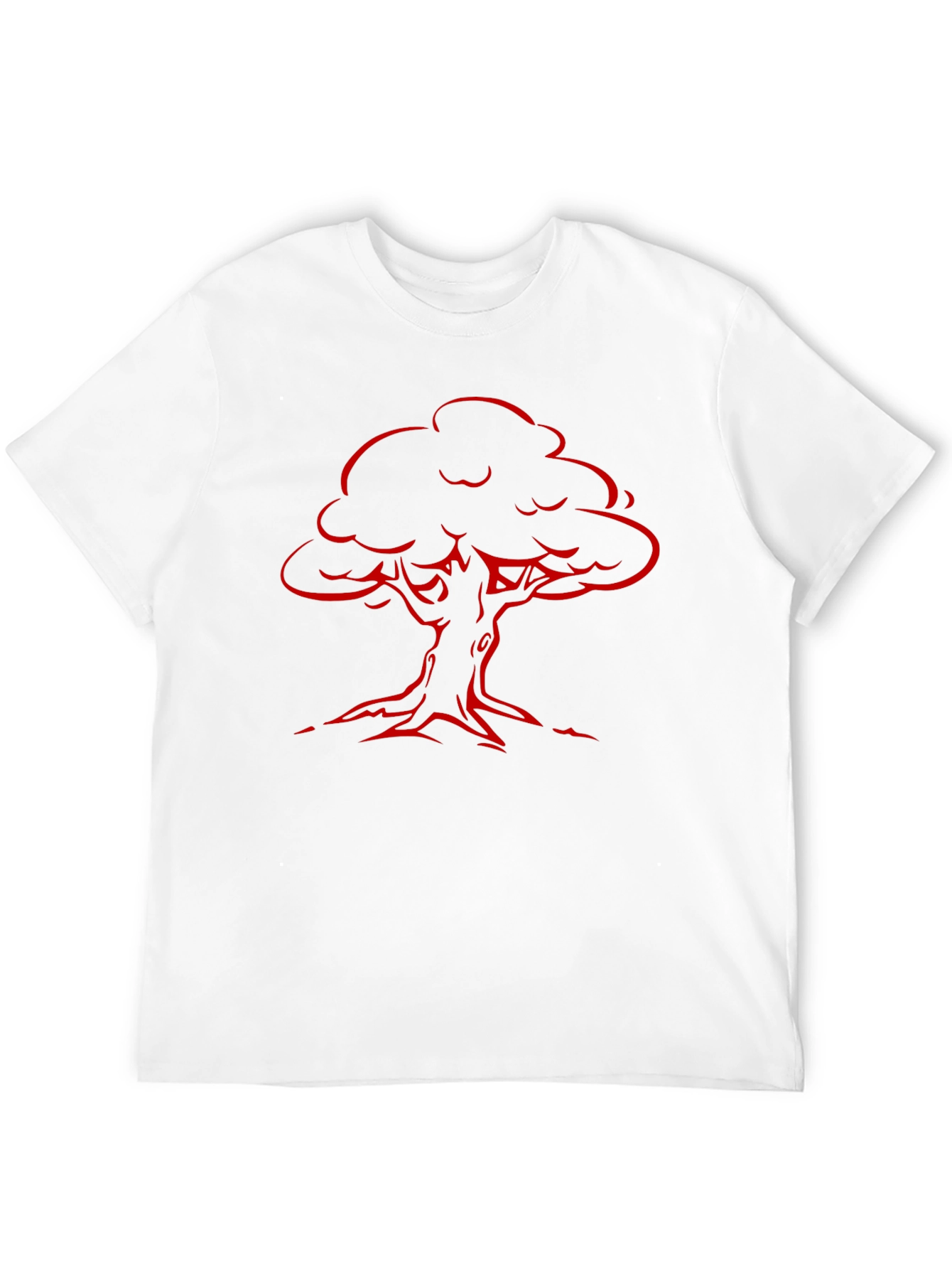 Red Tree Graphic Black T-Shirt