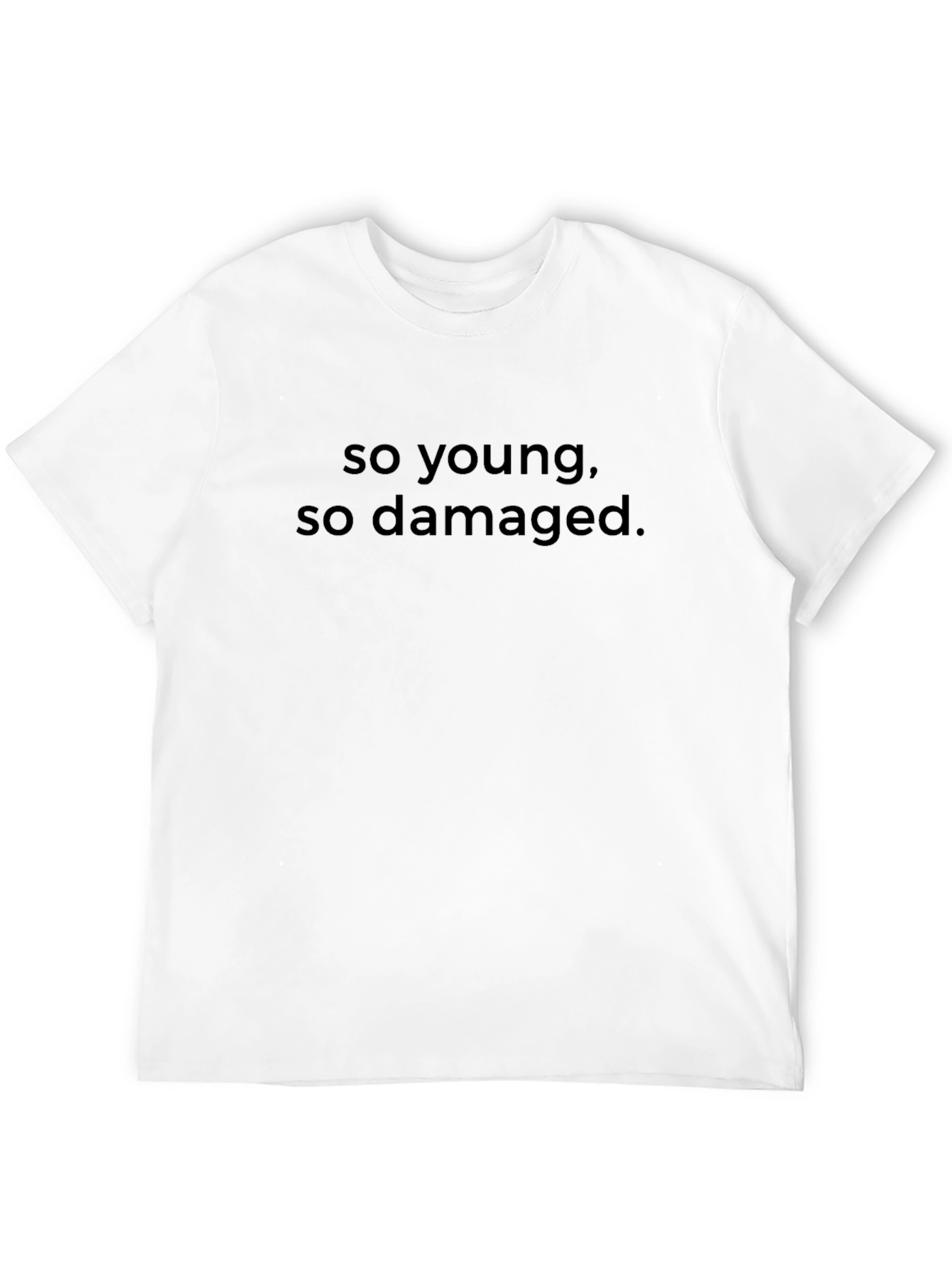 So Young So Damaged Black Graphic Tee