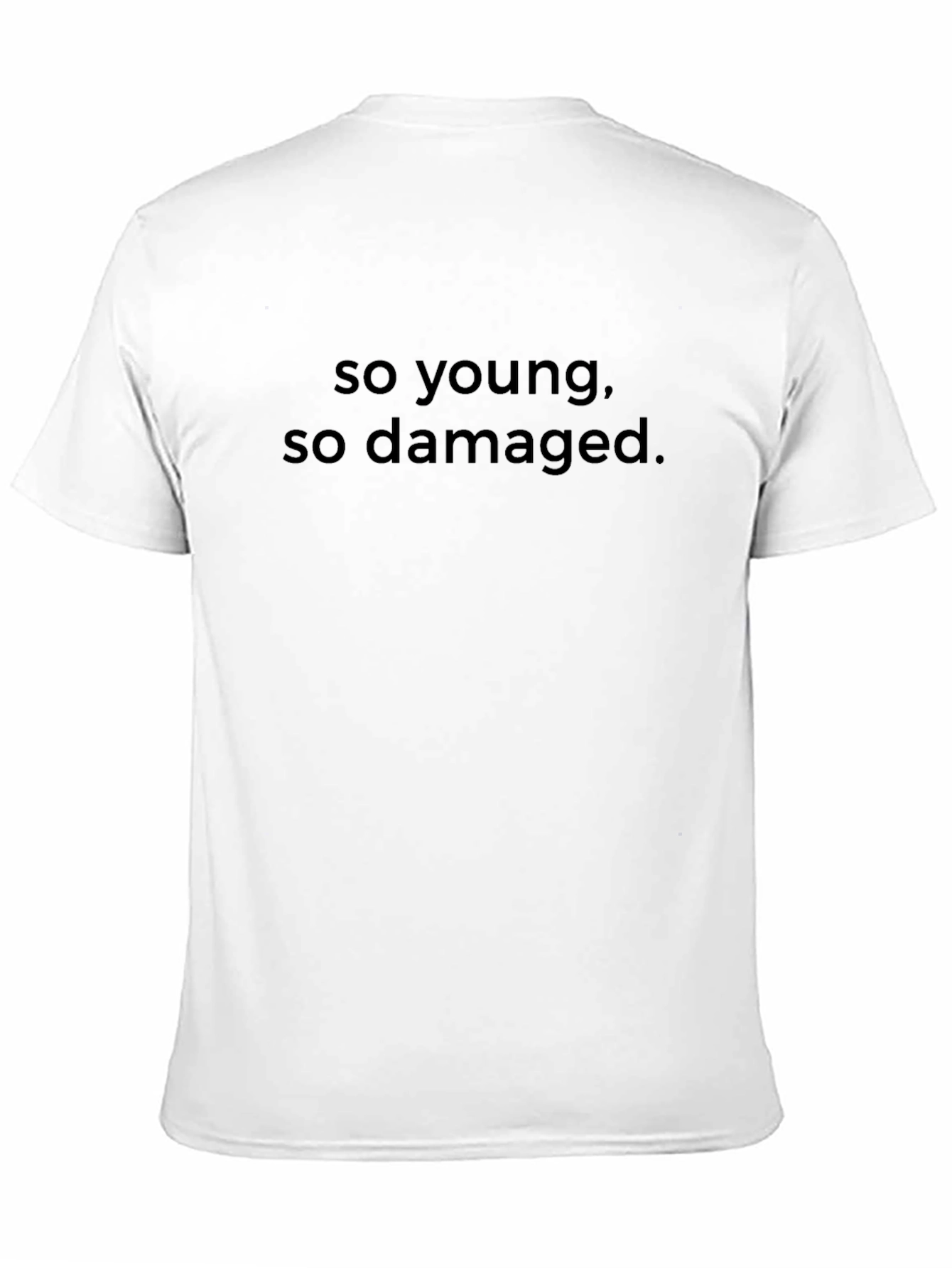 So Young So Damaged Black Graphic Tee