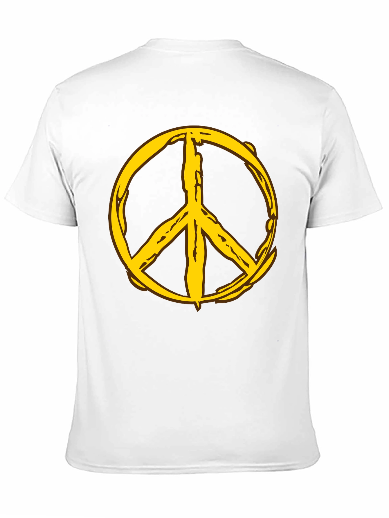 Peace Symbol Graphic Tee - Black Cotton Comfort