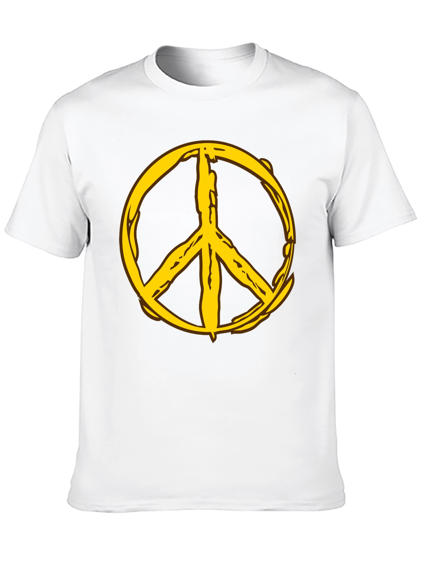 Peace Symbol Graphic Tee - Black Cotton Comfort