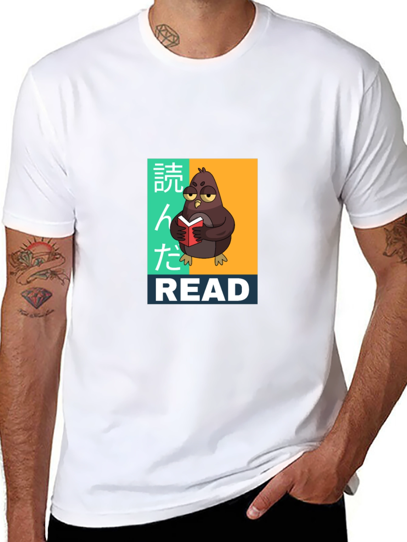 Read Pigeon Black T-Shirt