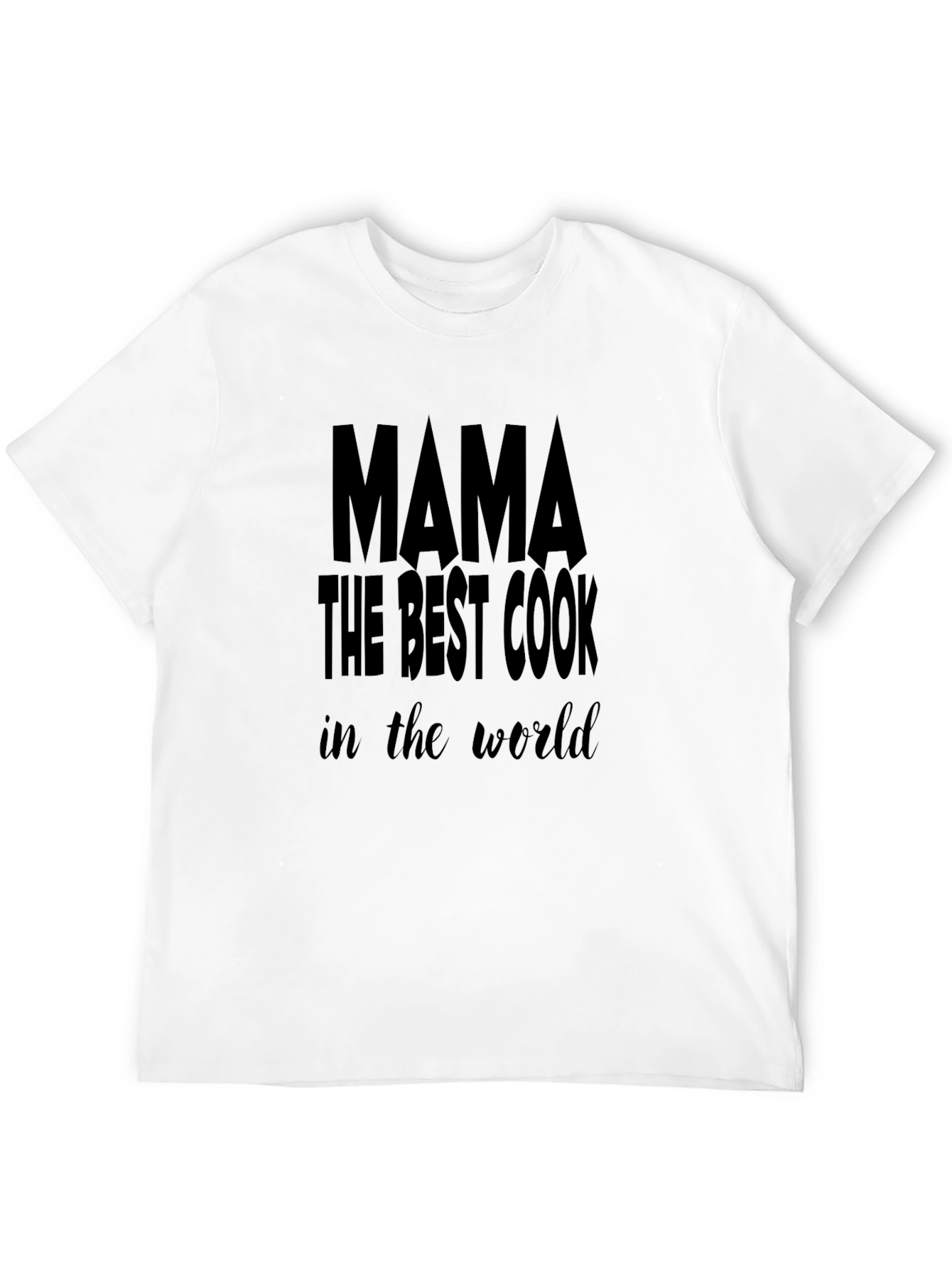 Mama Best Cook T-Shirt - Black Cotton Graphic Tee