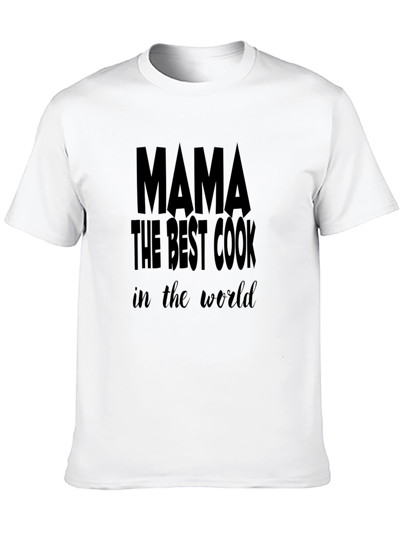 Mama Best Cook T-Shirt - Black Cotton Graphic Tee