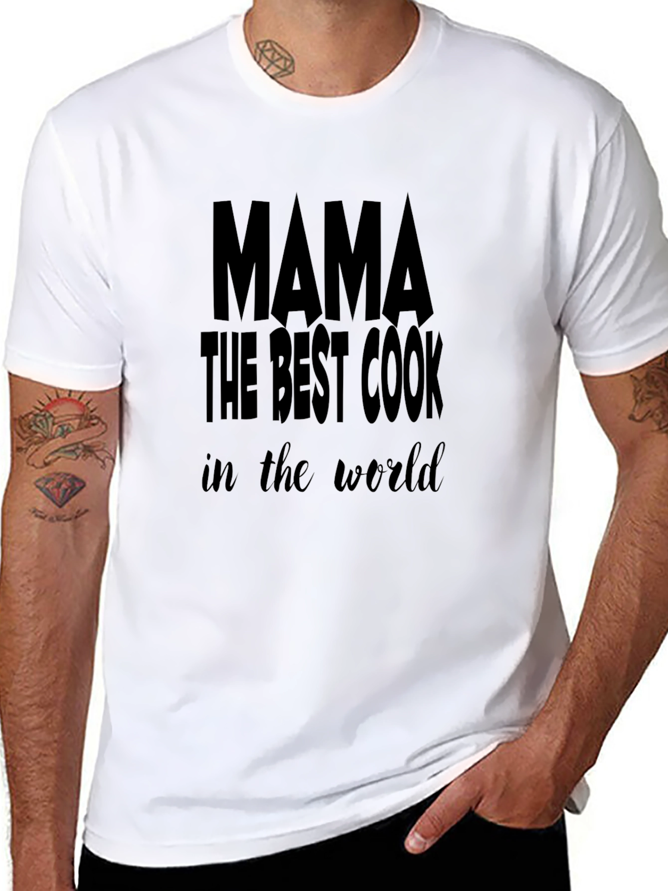 Mama Best Cook T-Shirt - Black Cotton Graphic Tee