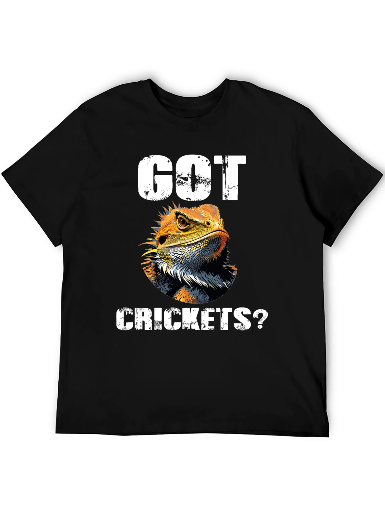 Got Crickets? Lizard Pet Lover Graphic T-Shirt