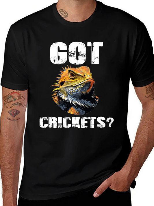 Got Crickets? Lizard Pet Lover Graphic T-Shirt