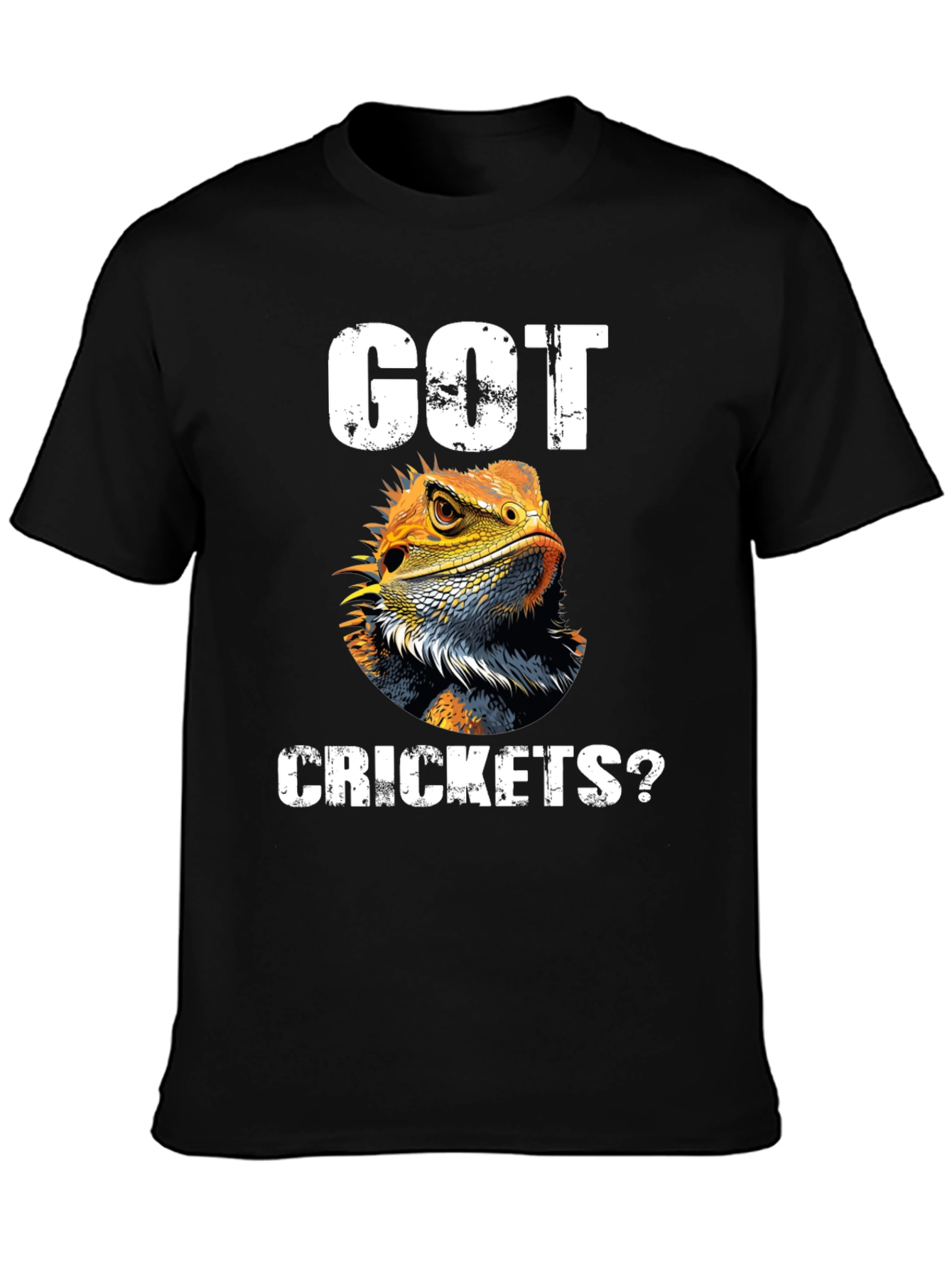 Got Crickets? Lizard Pet Lover Graphic T-Shirt