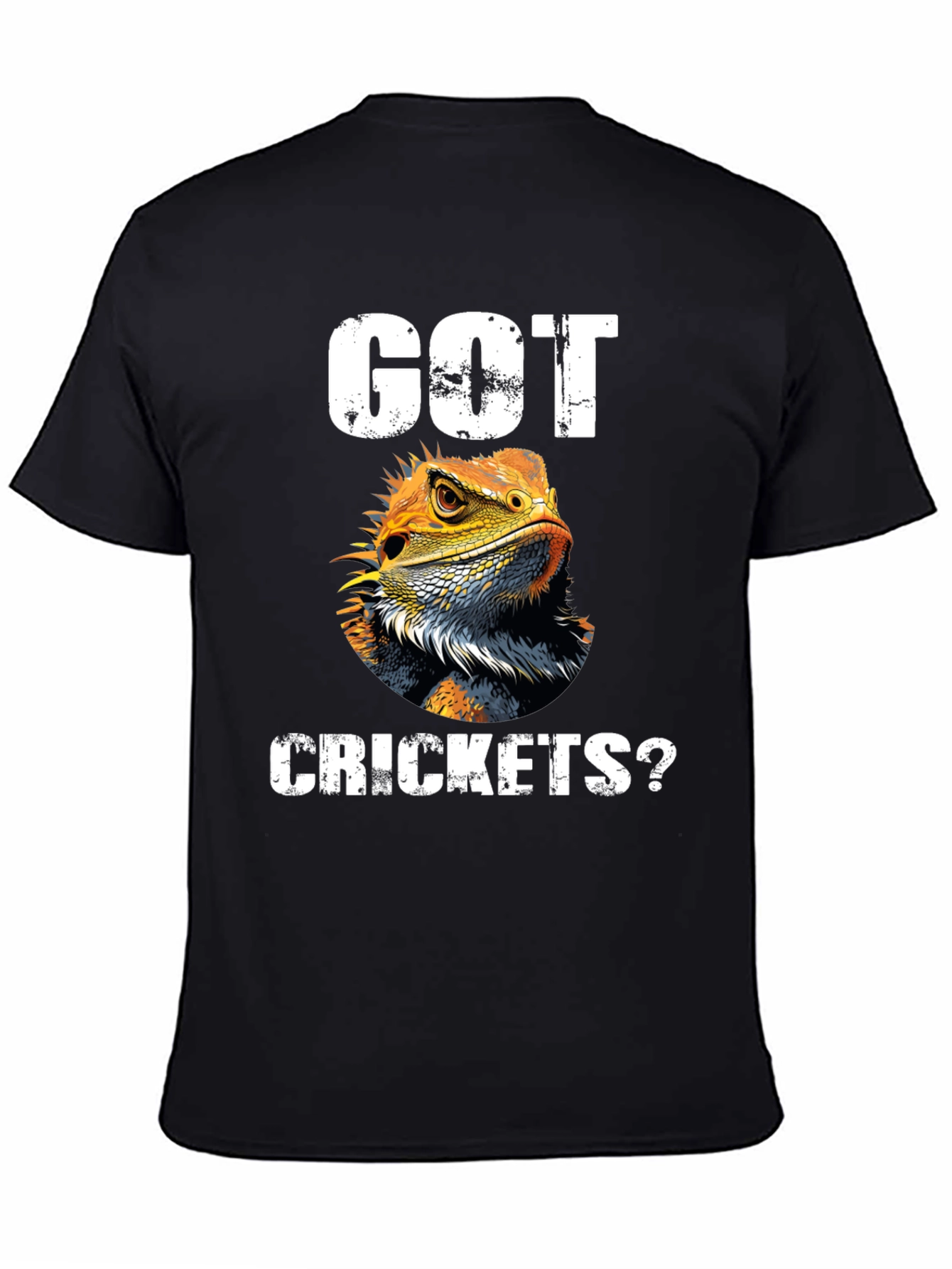 Got Crickets? Lizard Pet Lover Graphic T-Shirt