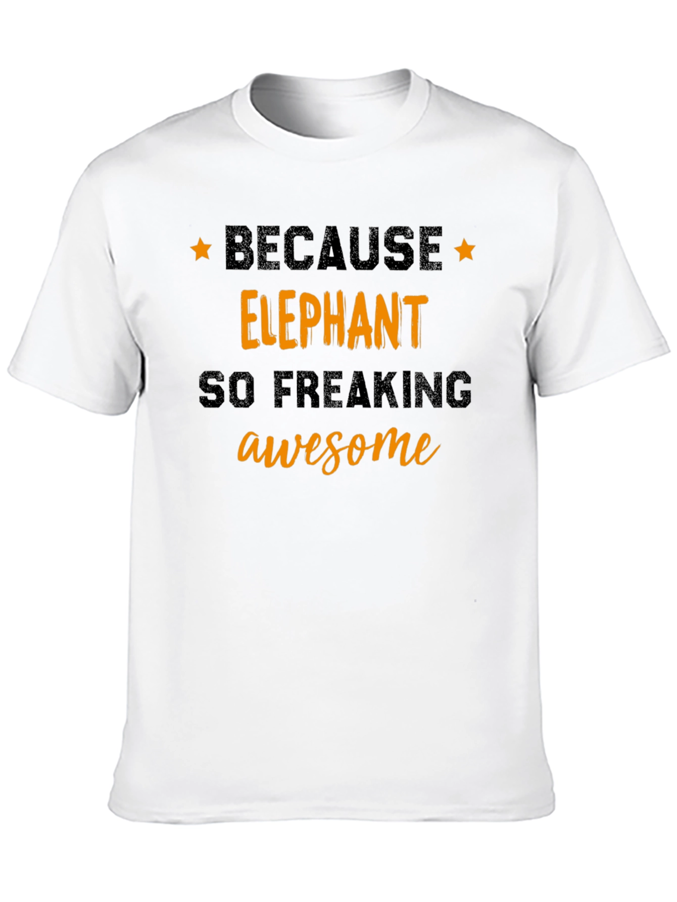 Elephant Awesome Black Tee Shirt