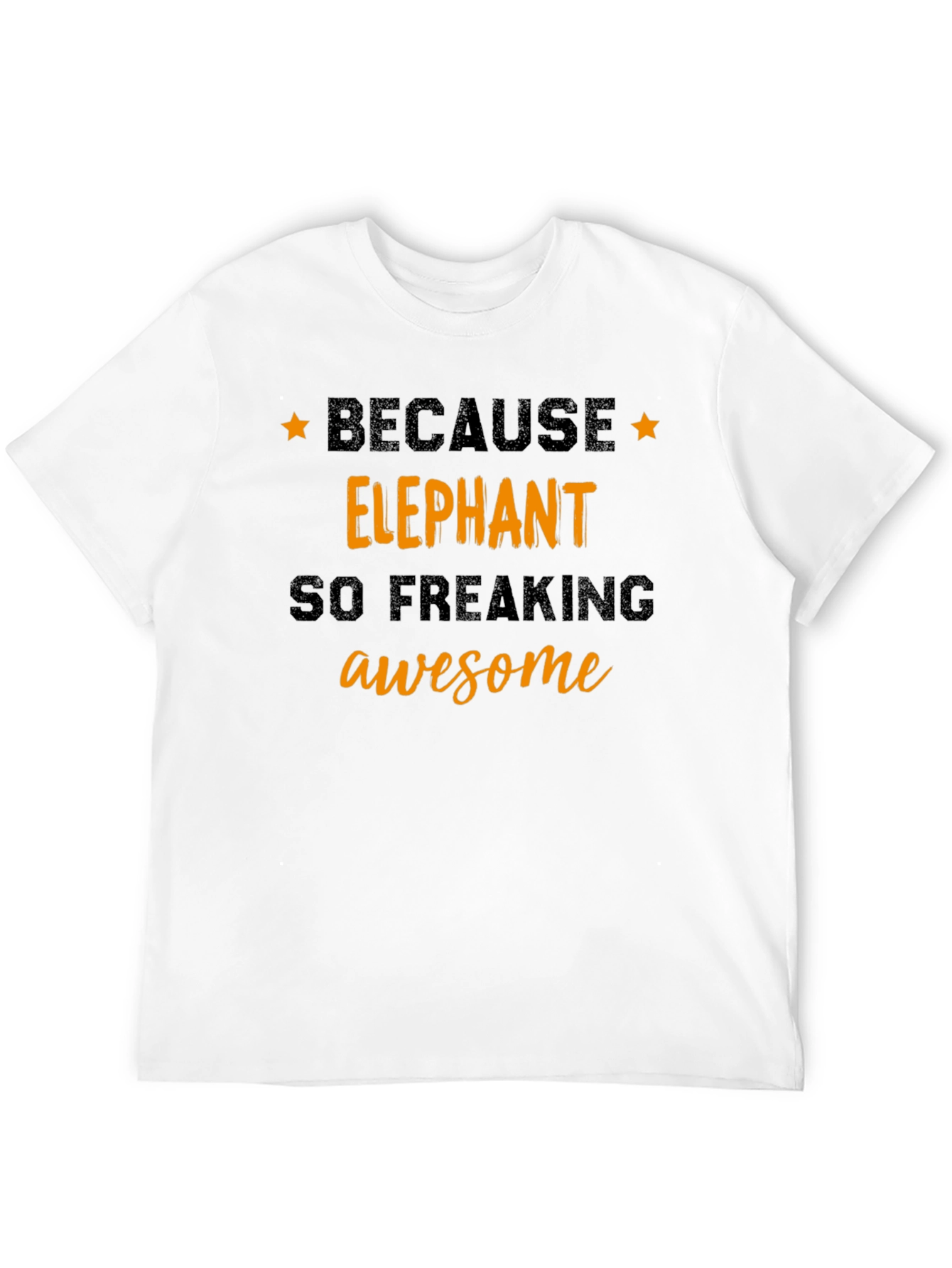 Elephant Awesome Black Tee Shirt