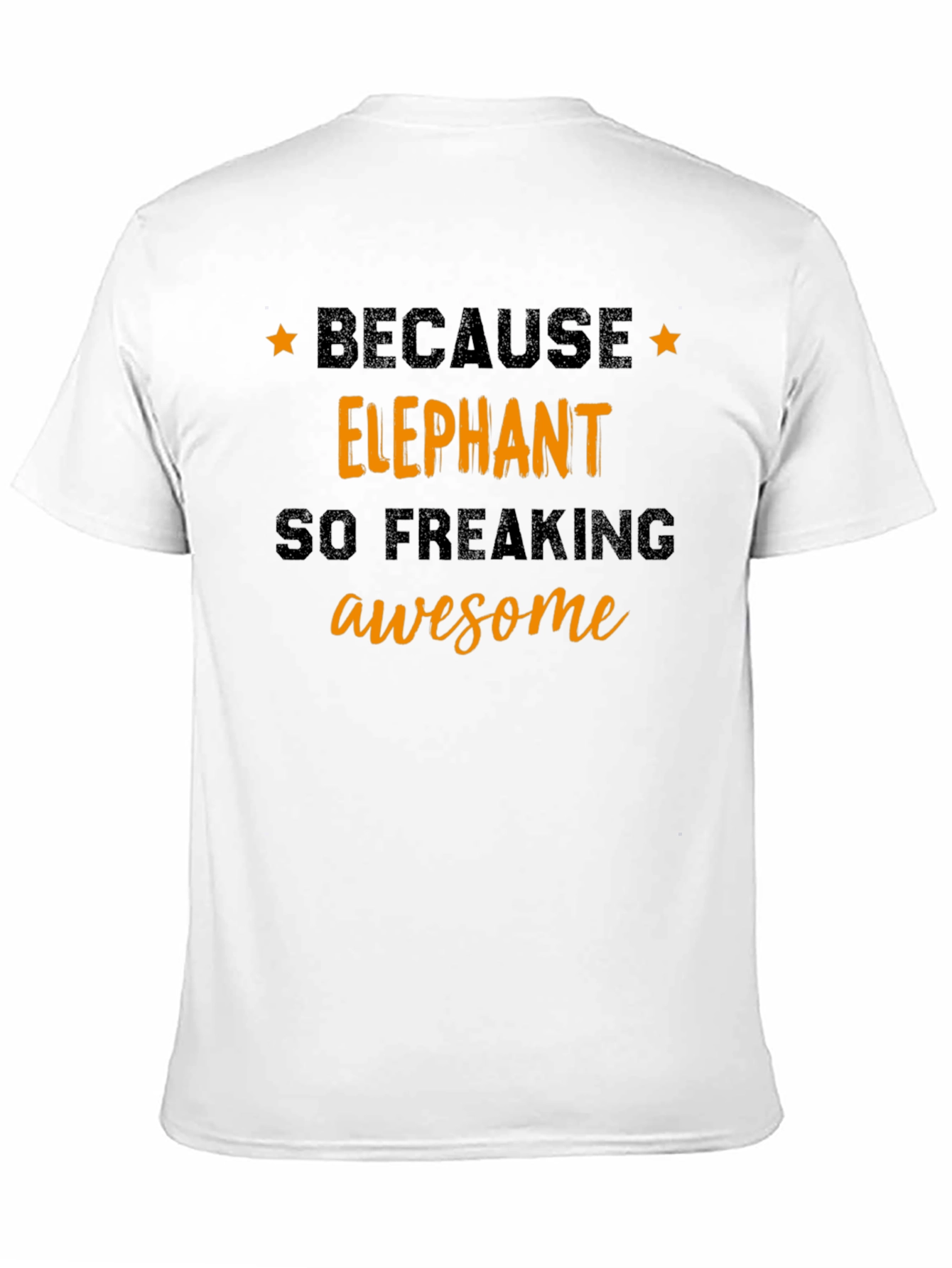 Elephant Awesome Black Tee Shirt