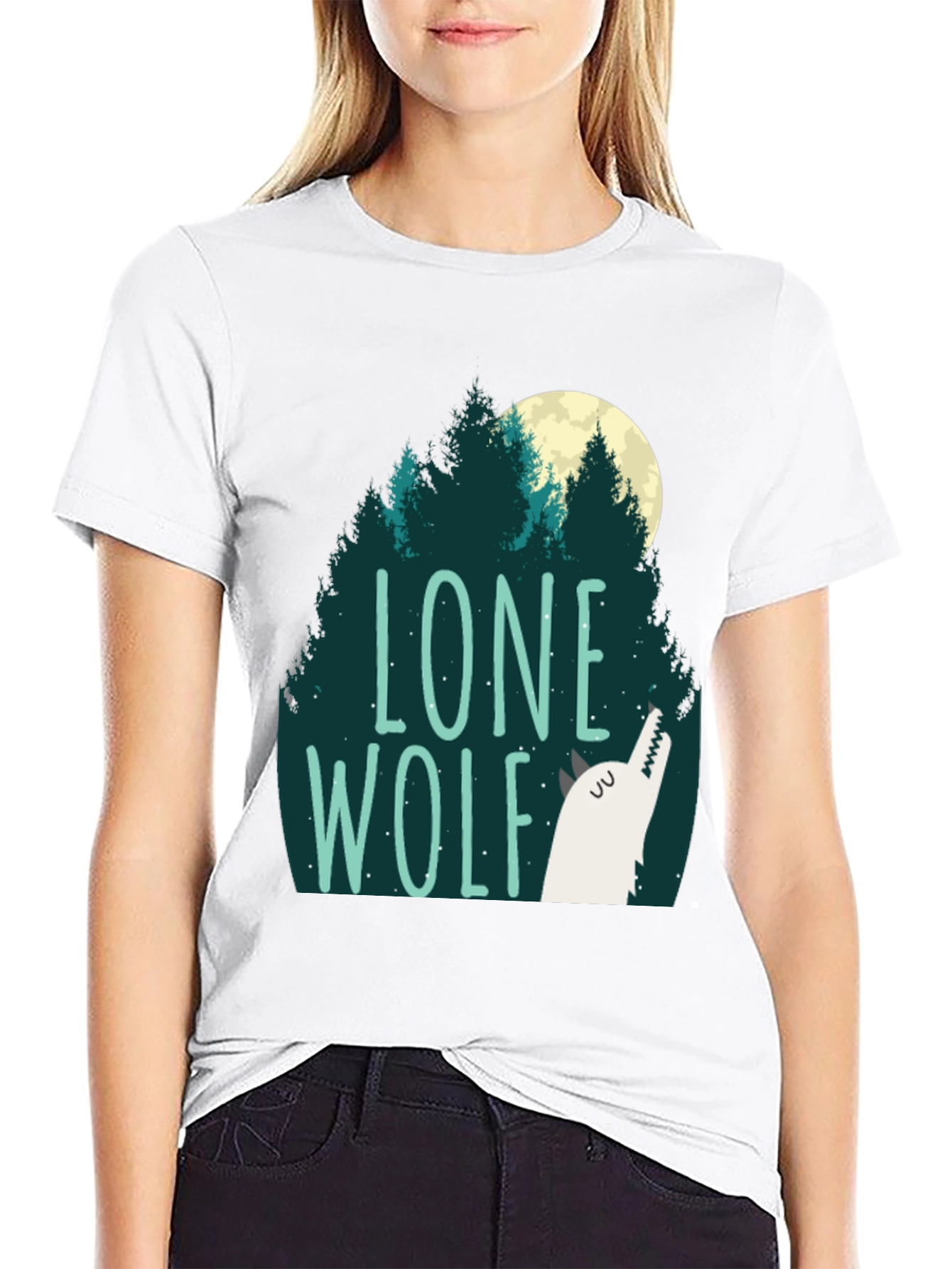 Lone Wolf Graphic Tee - Mens Black T-Shirt