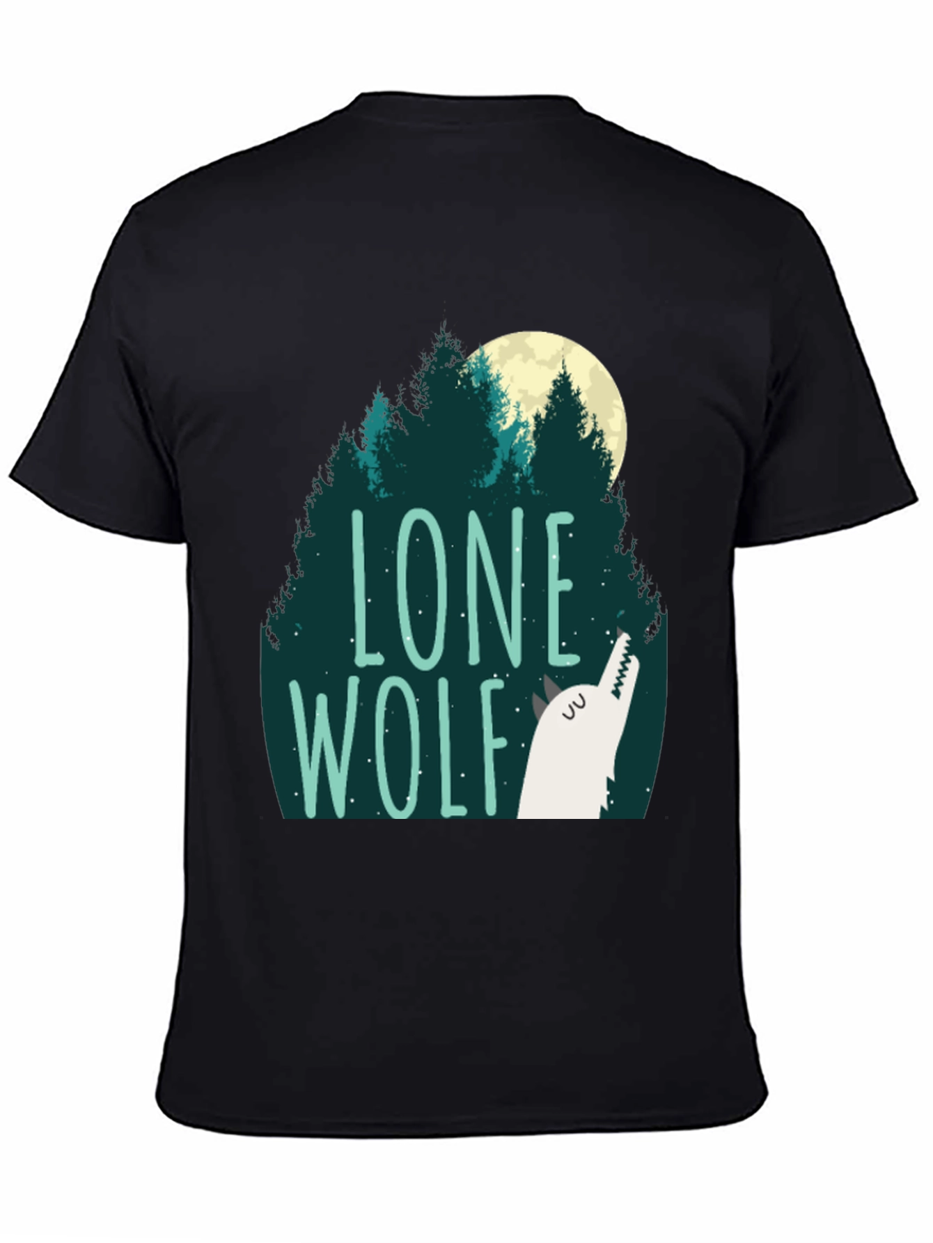 Lone Wolf Graphic Tee - Mens Black T-Shirt