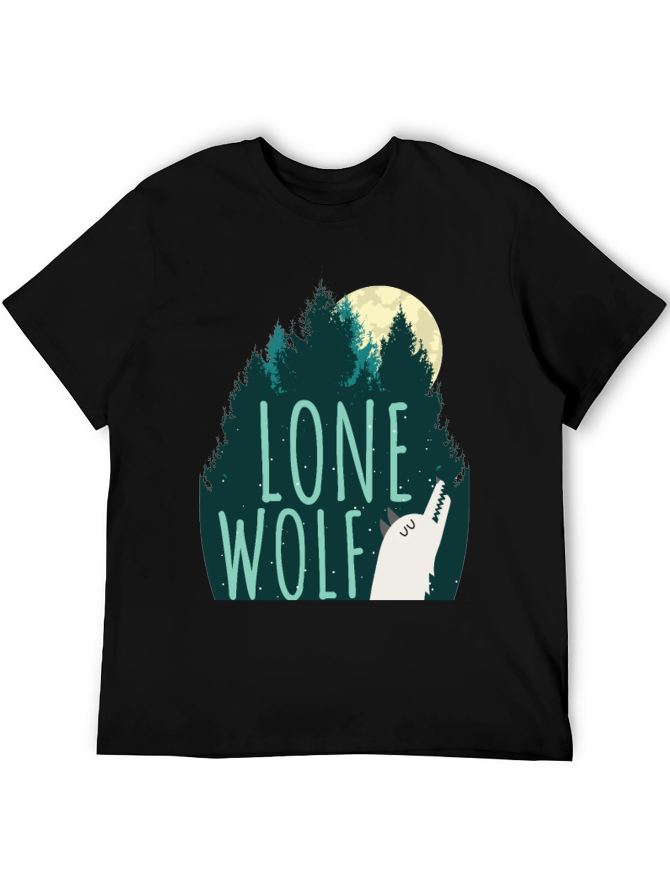 Lone Wolf Graphic Tee - Mens Black T-Shirt