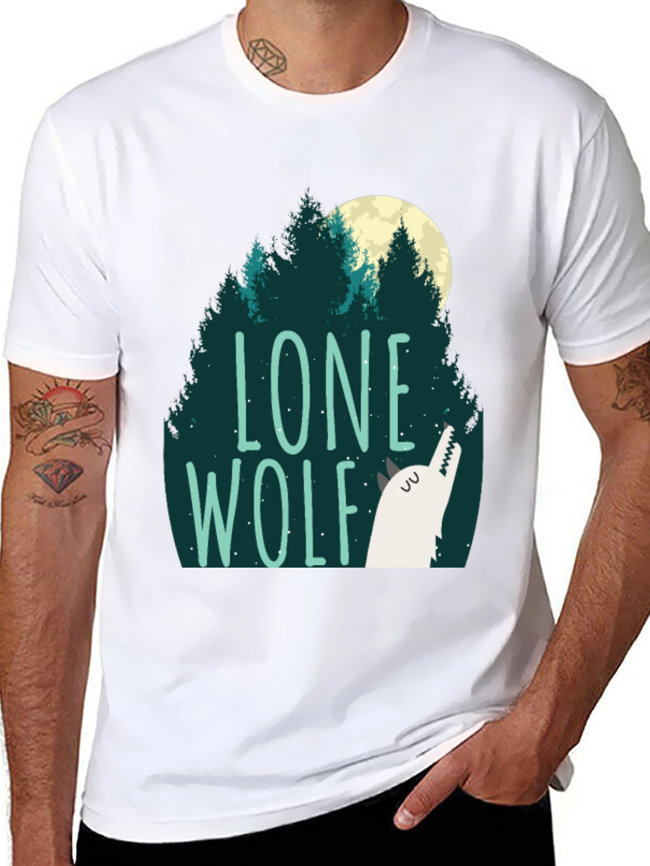 Lone Wolf Graphic Tee - Mens Black T-Shirt