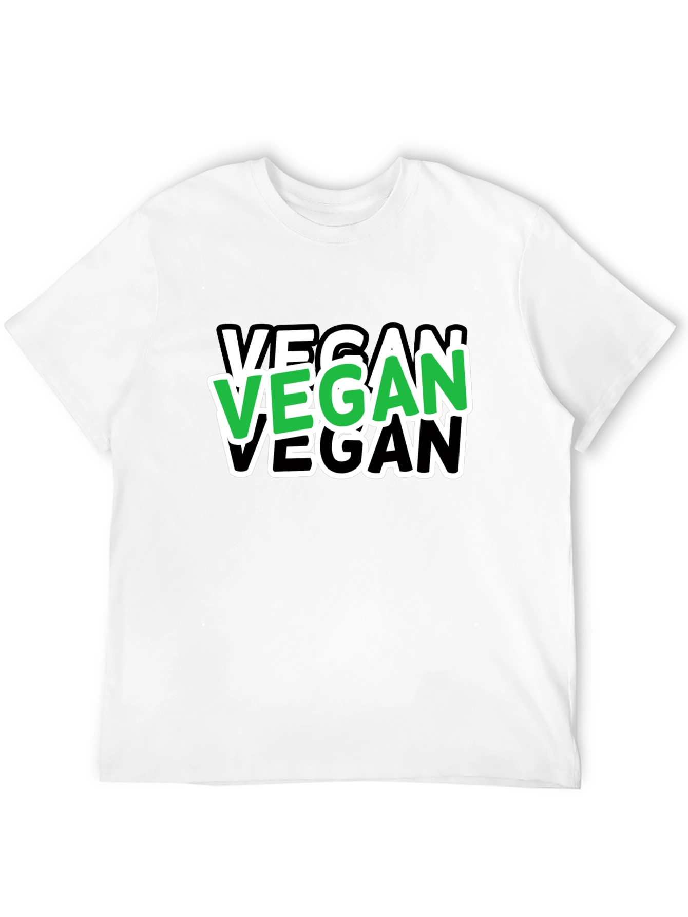 Vegan T-Shirt - Black Tee with Bold Vegan Graphic