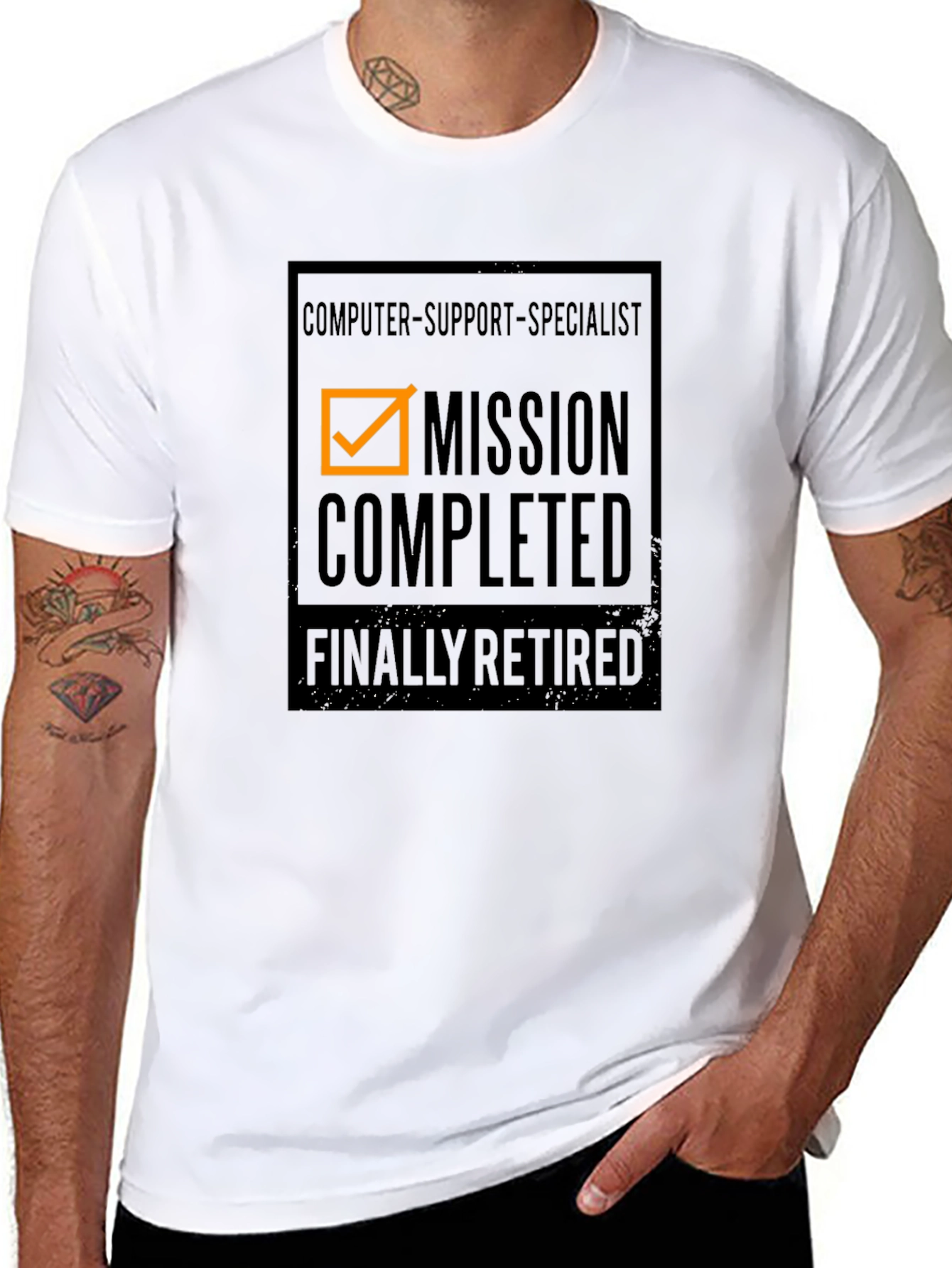 Retired Computer Specialist Mission Accomplished T-Shirt