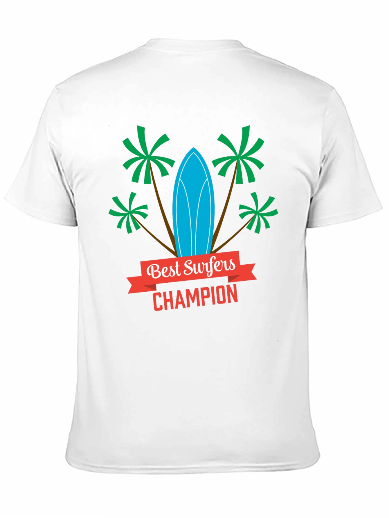 Best Surfers Champion Graphic T-Shirt - Beach Style