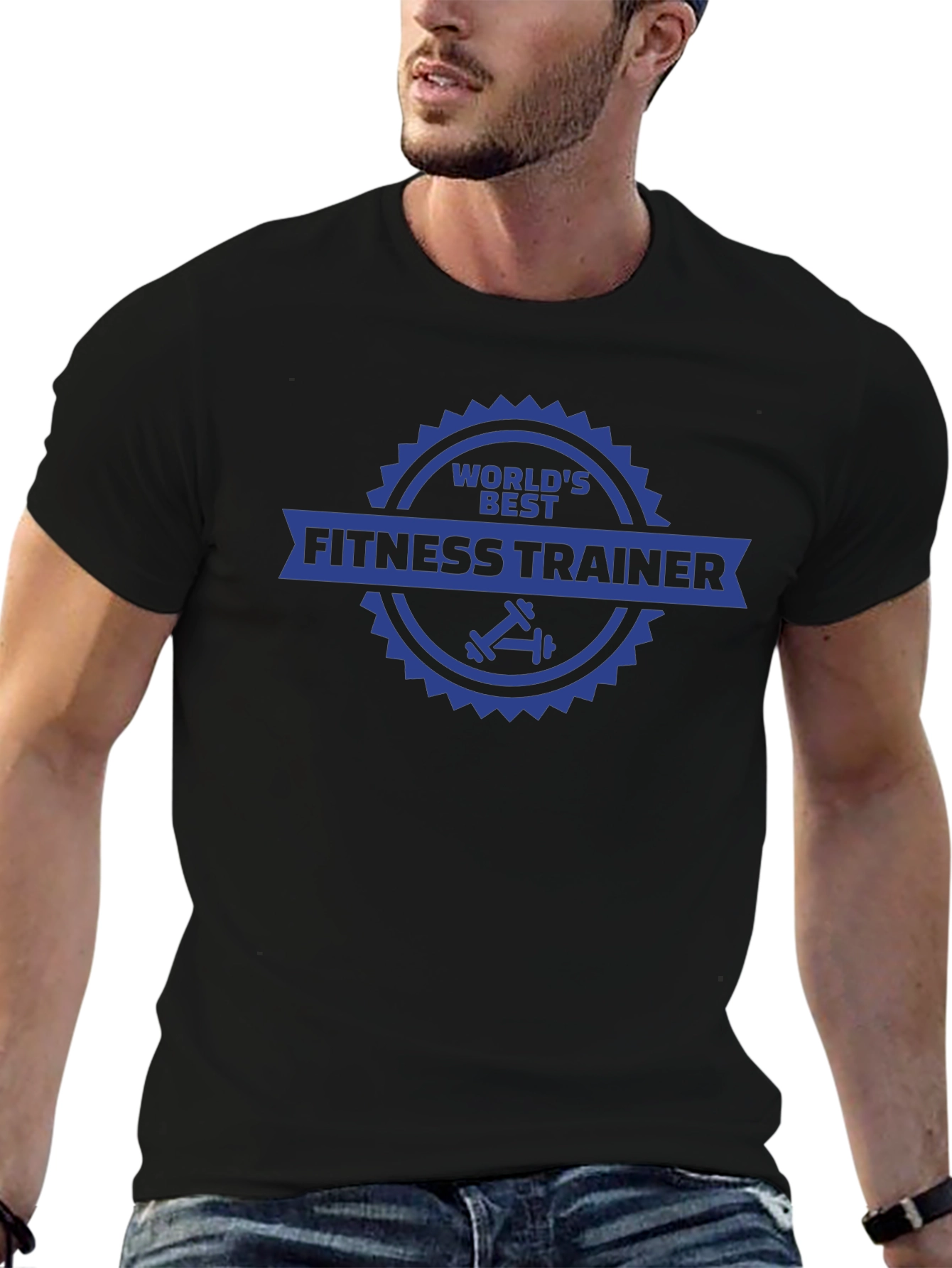 Worlds Best Fitness Trainer Black T-Shirt