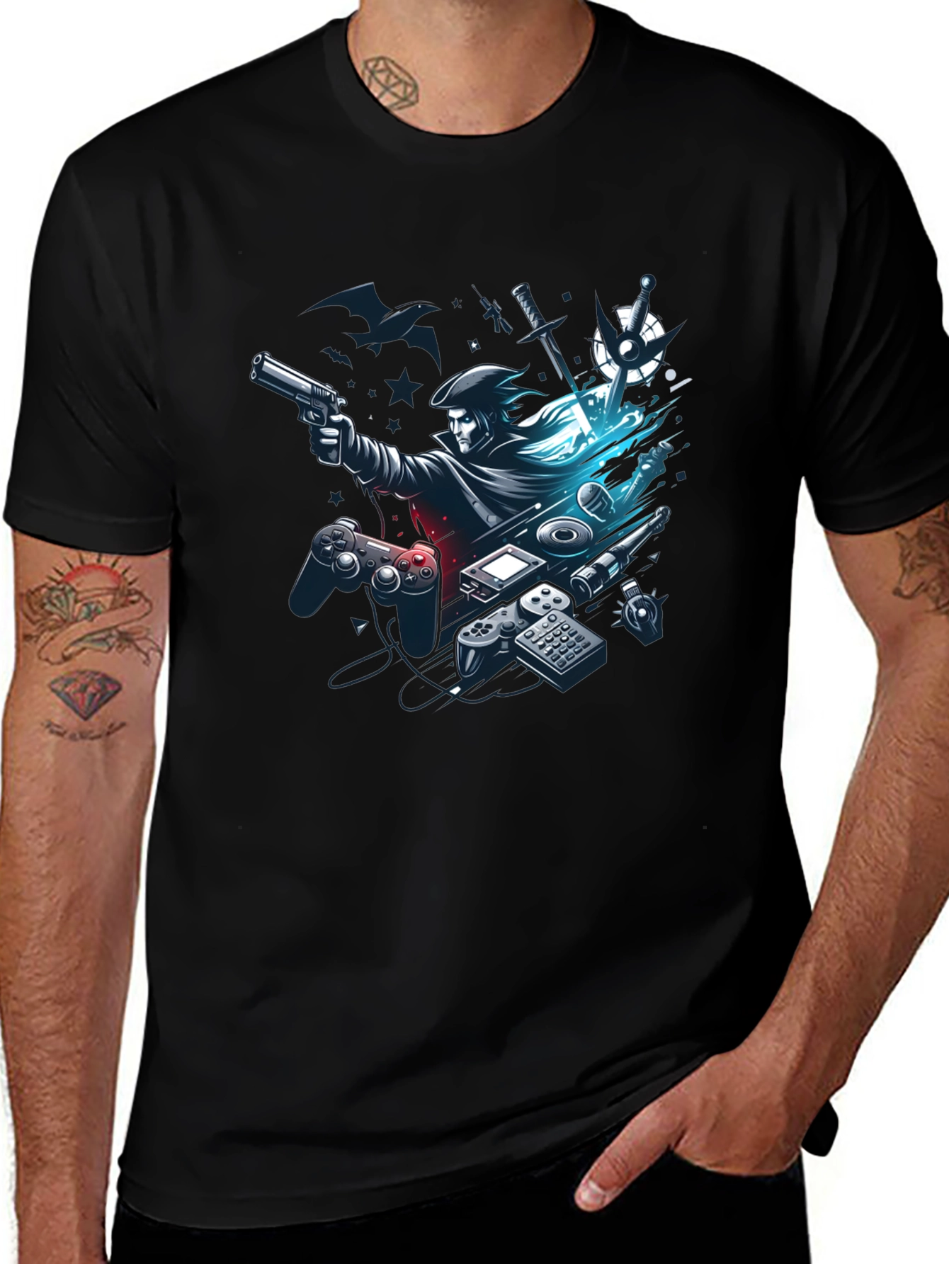 Gaming Pirate Black T-Shirt
