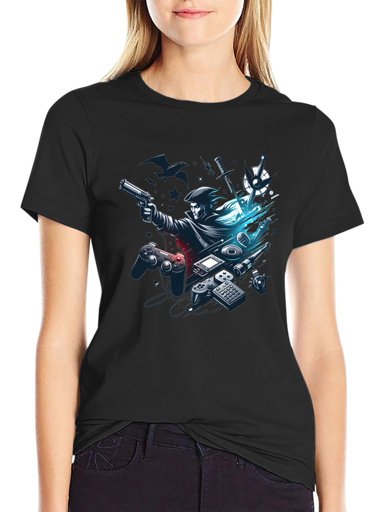 Gaming Pirate Black T-Shirt