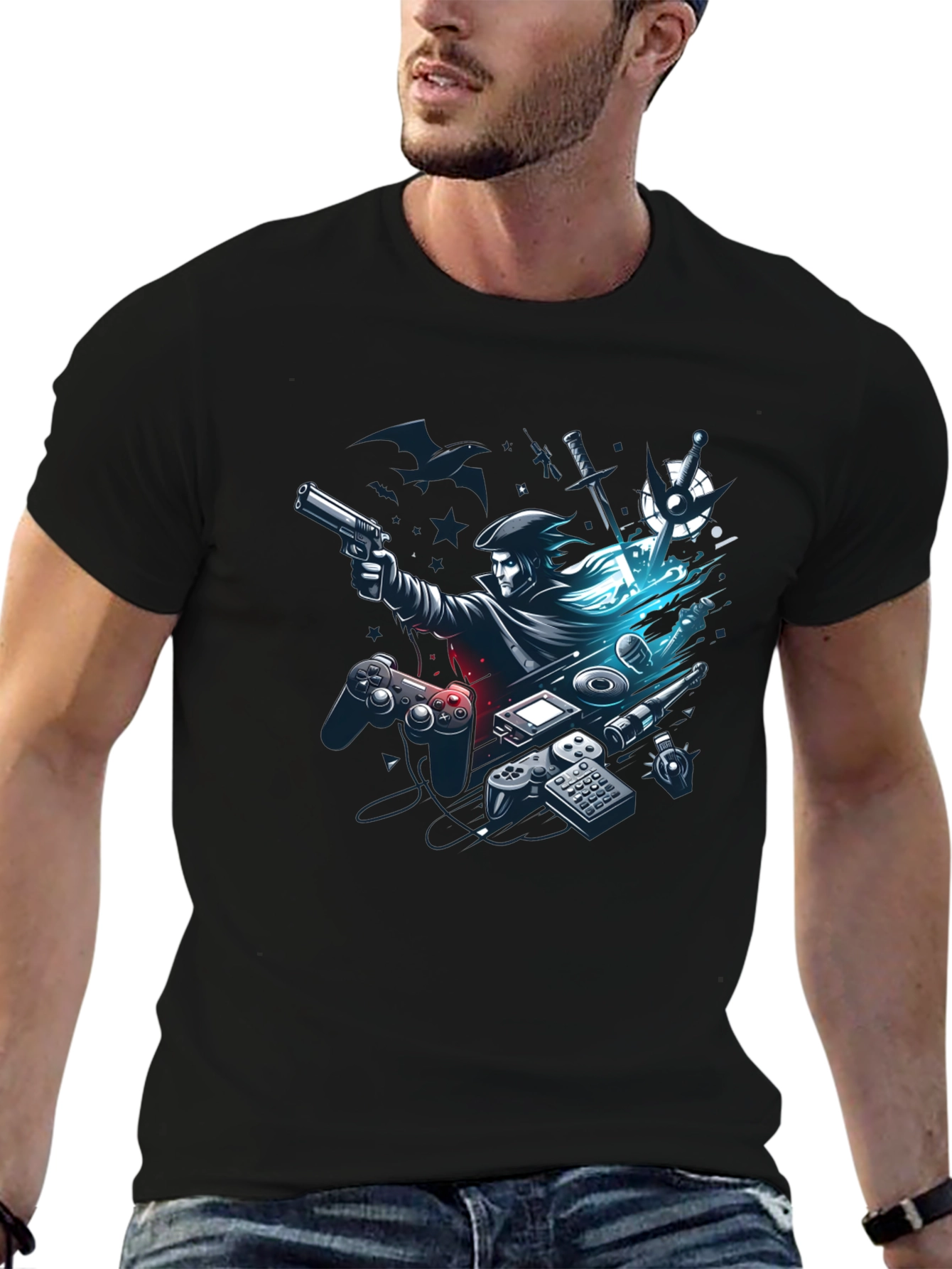 Gaming Pirate Black T-Shirt