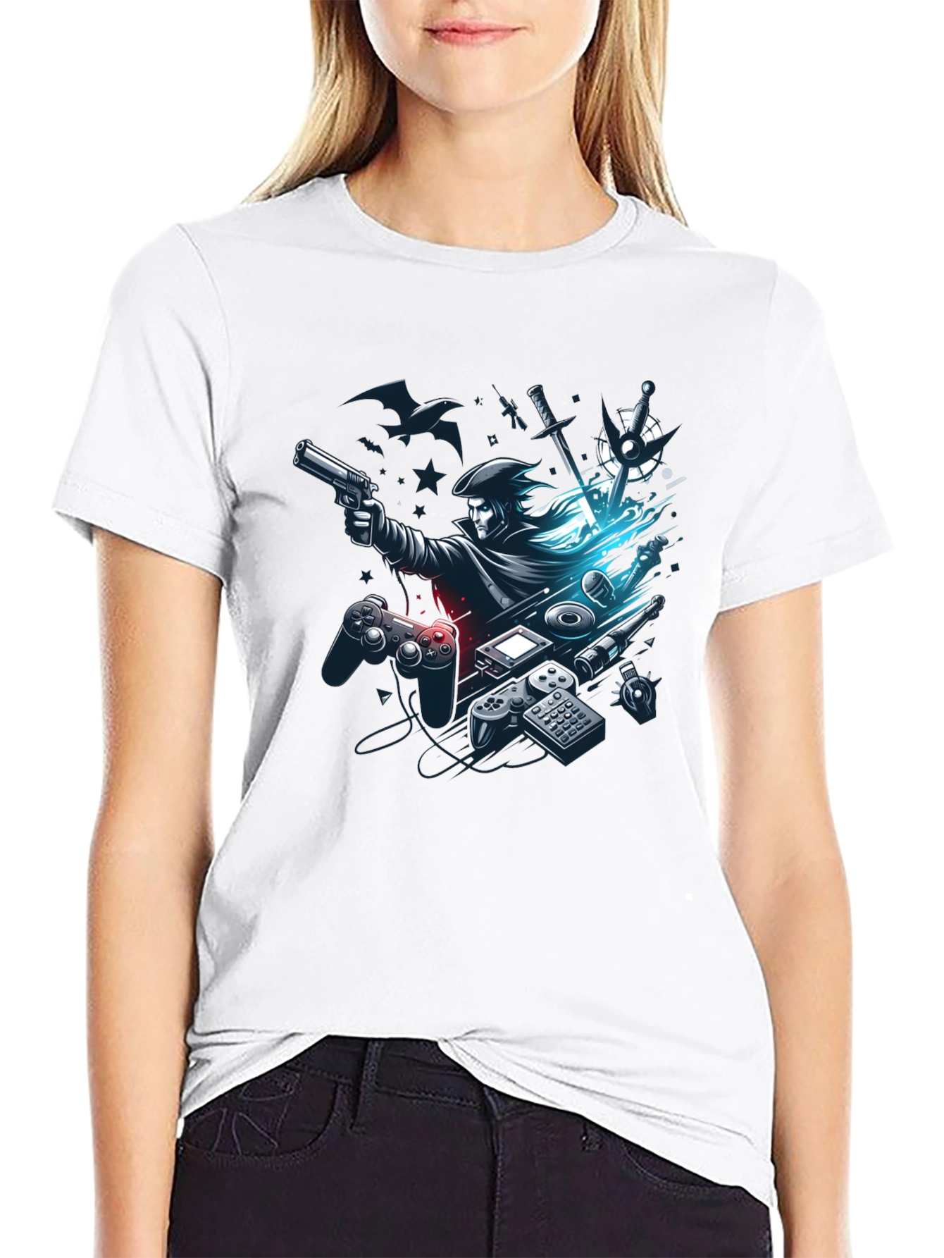 Gaming Pirate Black T-Shirt