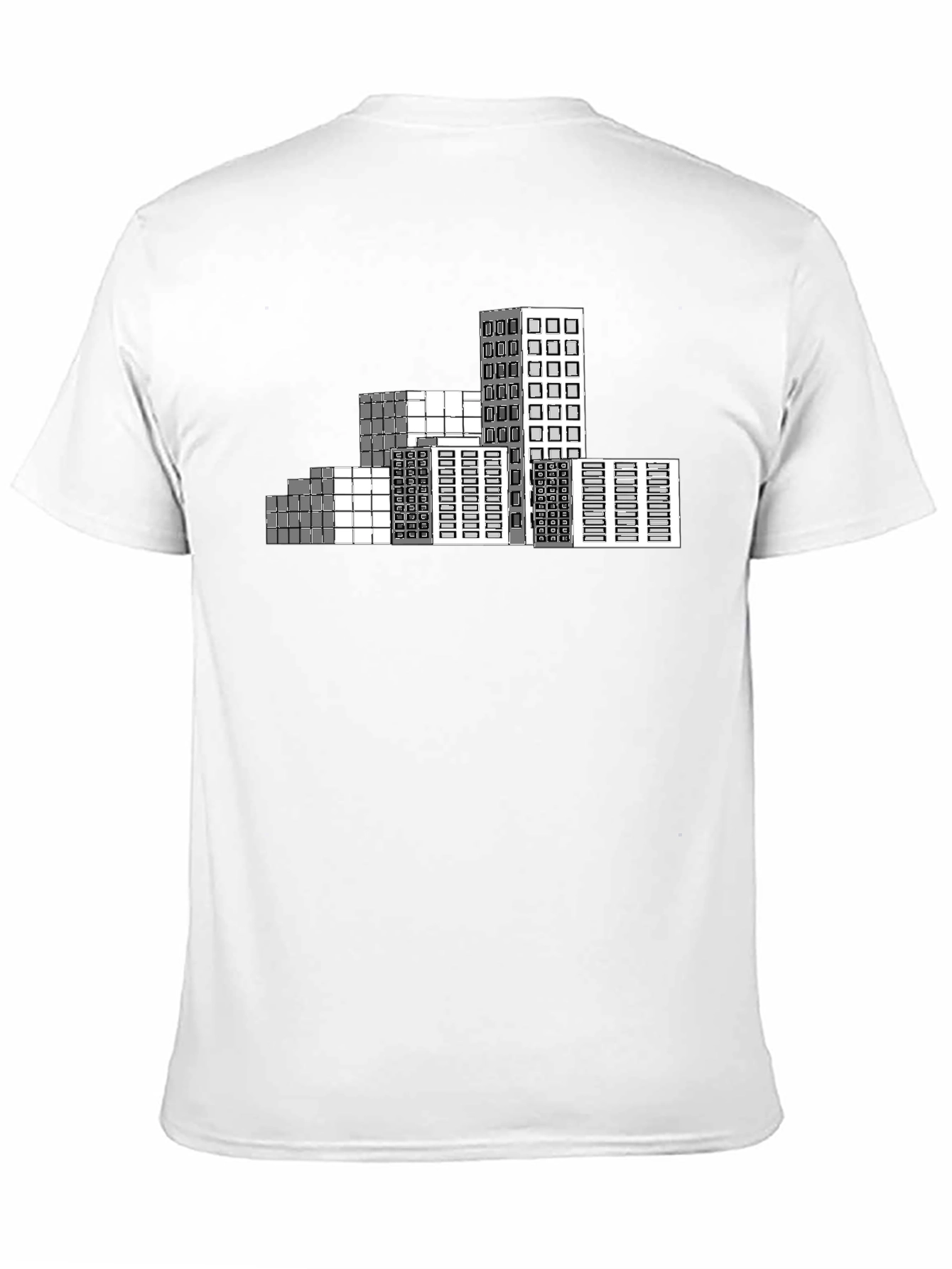 Urban Grid T-Shirt - Modern Cityscape Design