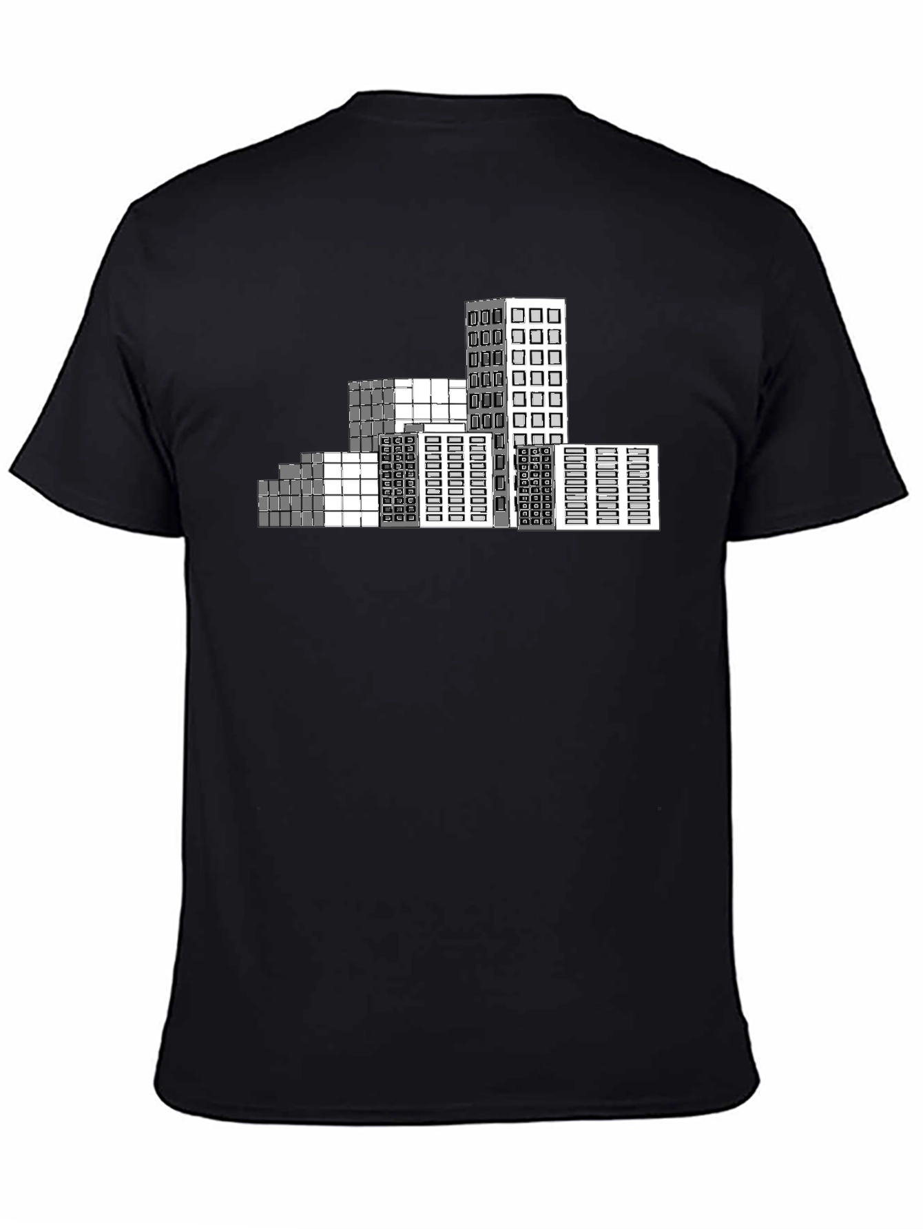 Urban Grid T-Shirt - Modern Cityscape Design