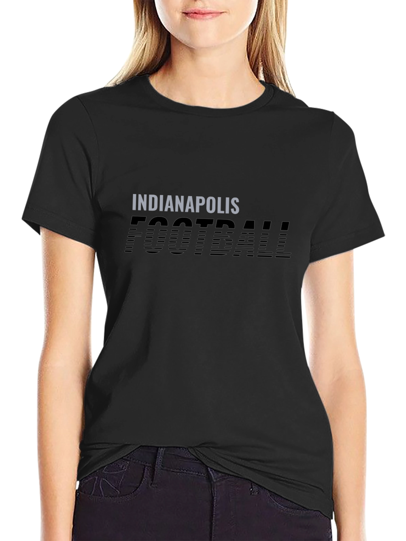 Indianapolis Football Black Graphic T-Shirt