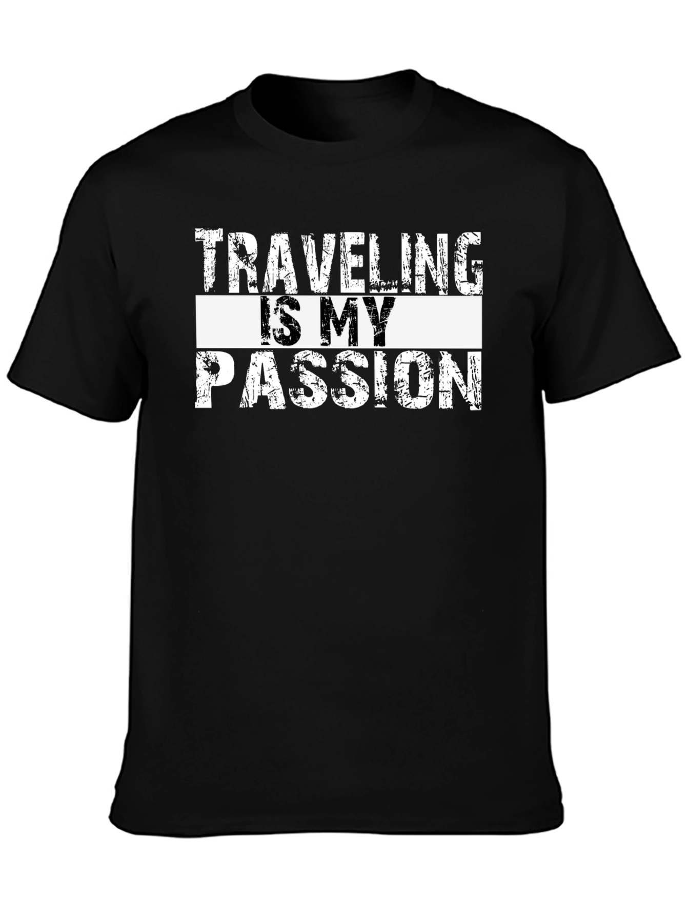 Traveling is My Passion Black Graphic Tee