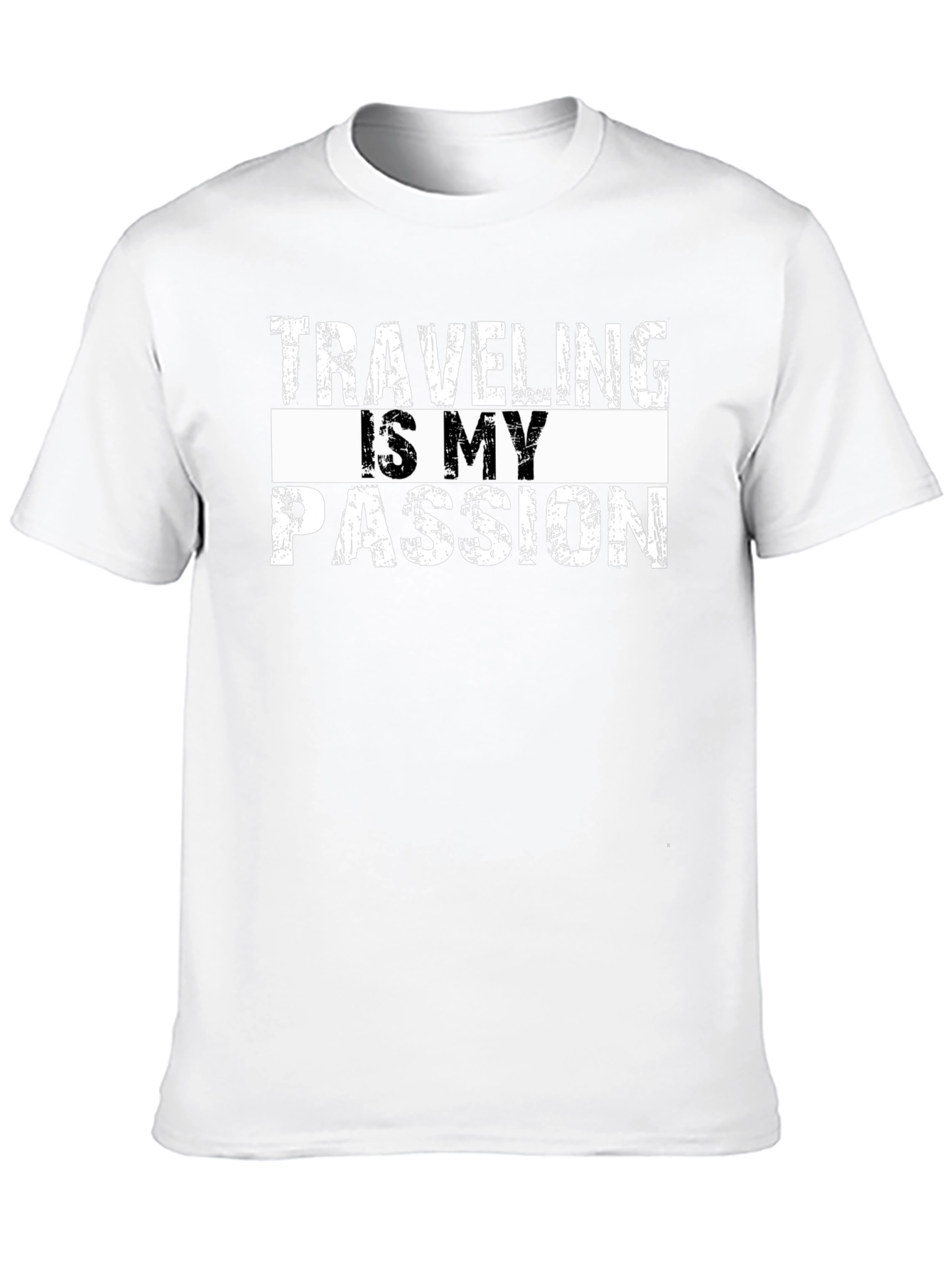 Traveling is My Passion Black Graphic Tee