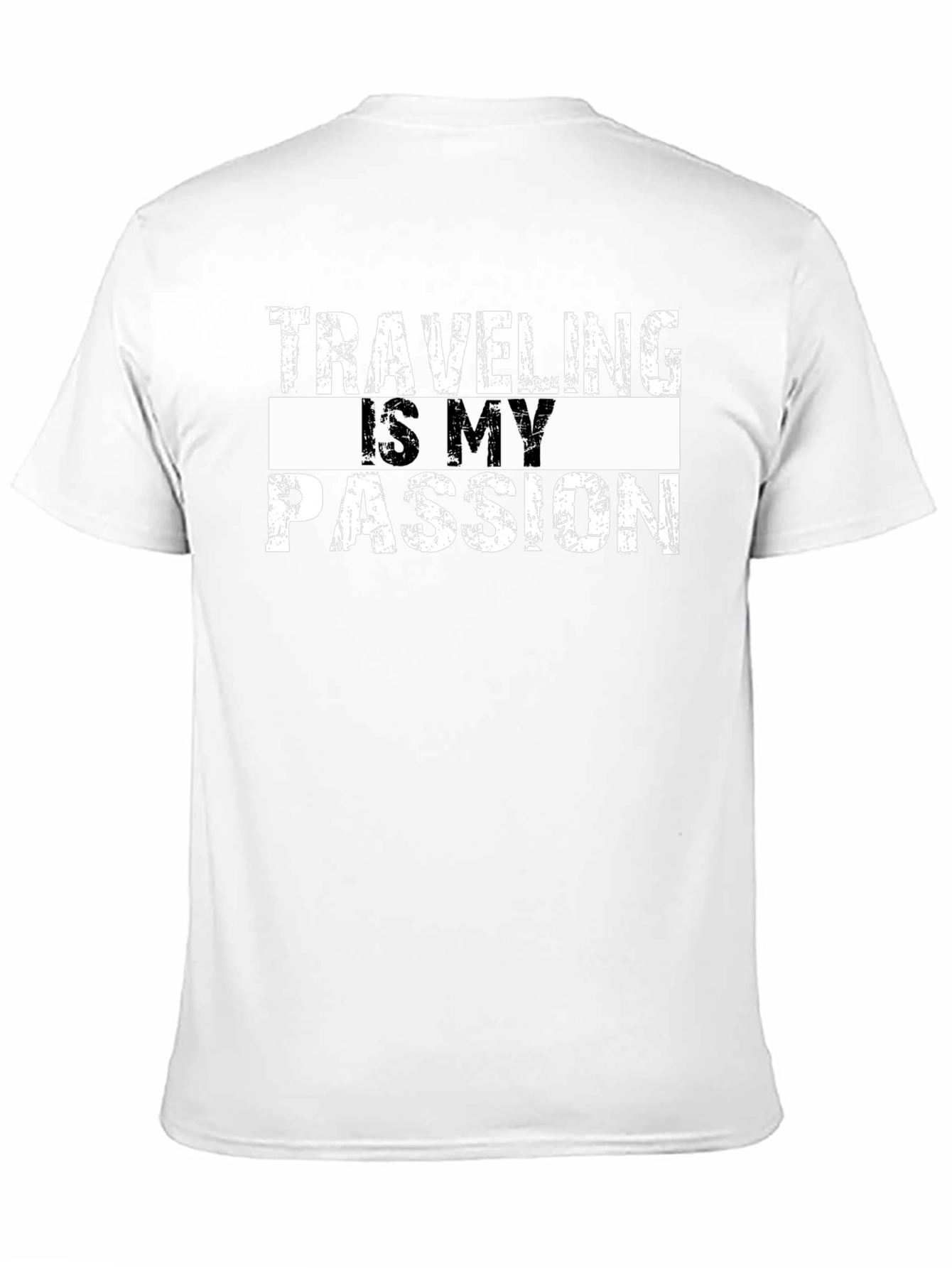Traveling is My Passion Black Graphic Tee