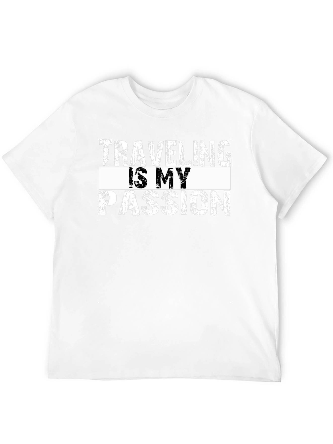 Traveling is My Passion Black Graphic Tee